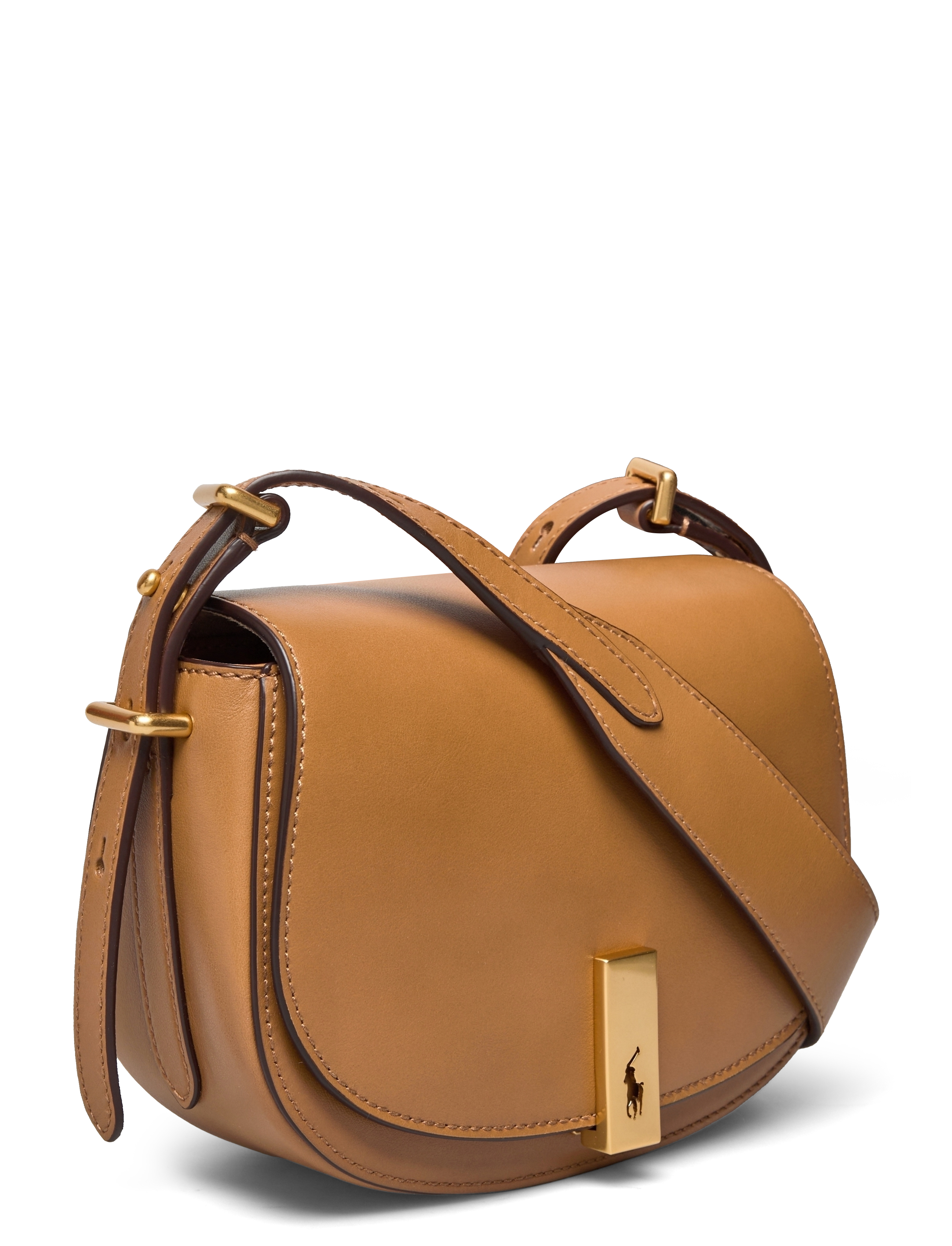 Polo Ralph Lauren - Polo ID Calfskin Mini Saddle Bag - rankinės ilgu dirželiu - tan - 2