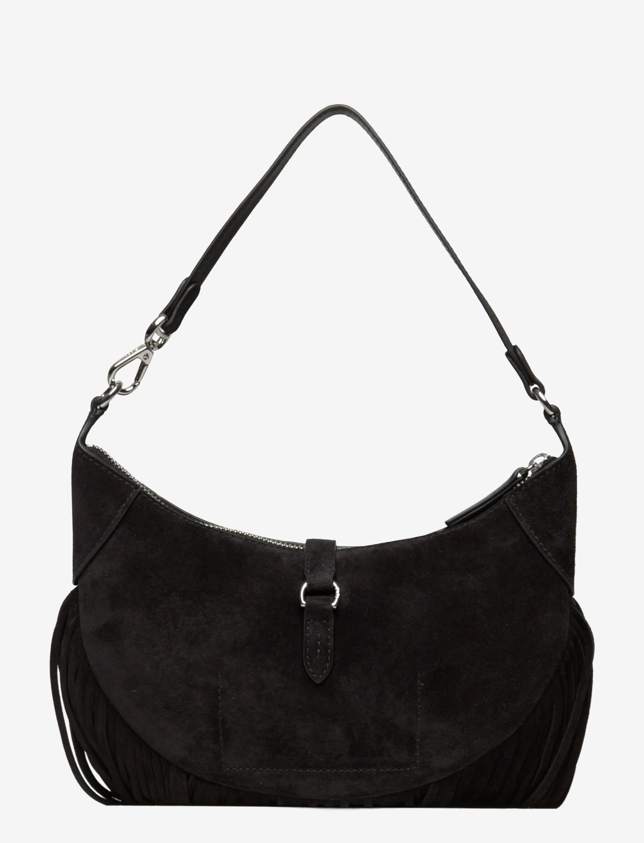 Polo Ralph Lauren - Polo ID Fringe Suede Mini Shoulder Bag - speciella tillfällen - black - 1