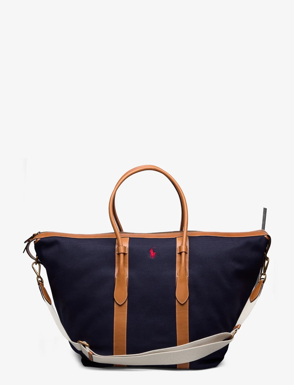 Polo Ralph Lauren - POLO CANVAS/VACHTTA-XL BLPT Z TT-TT - tote bags - navy/cuoio - 0