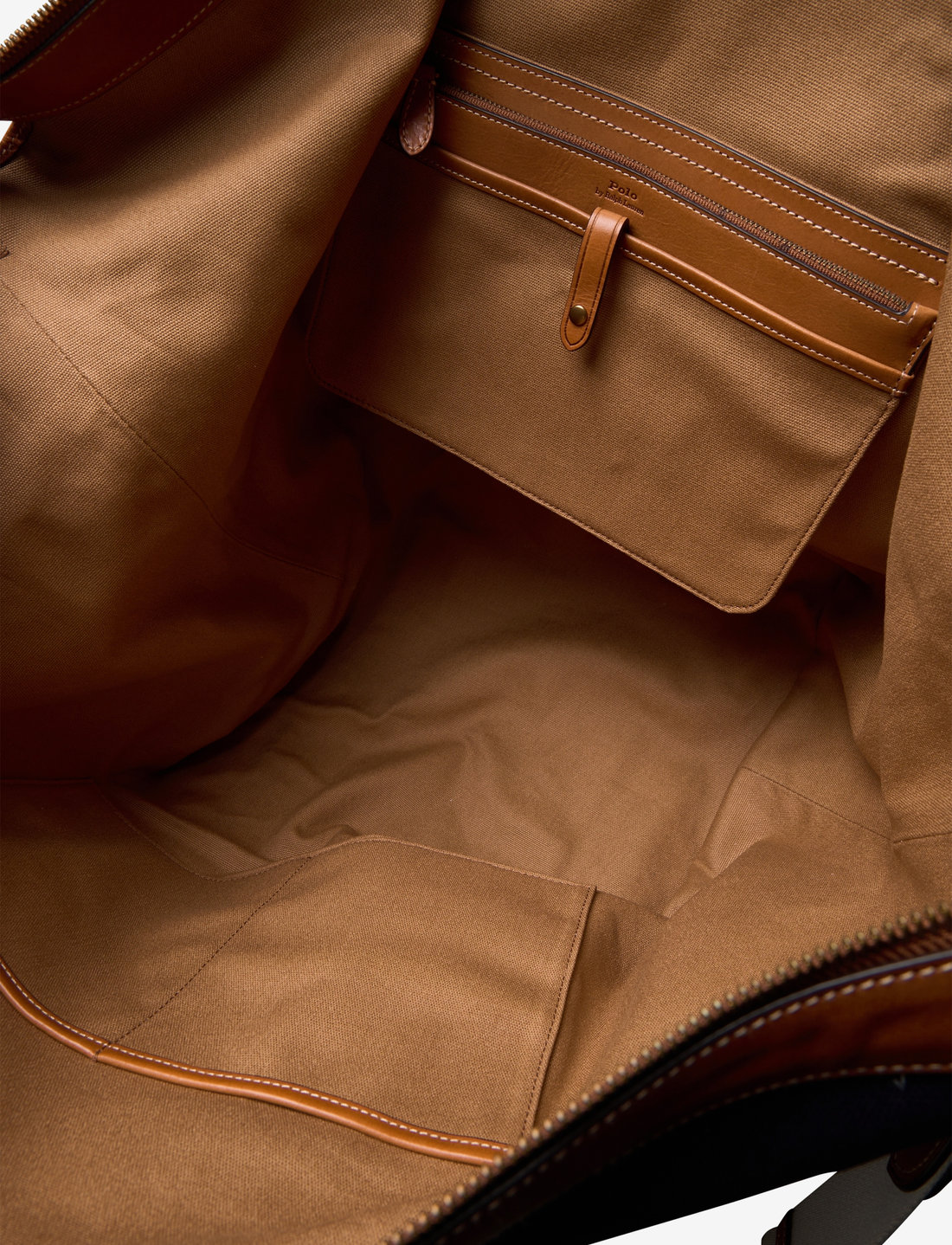 Polo Ralph Lauren - POLO CANVAS/VACHTTA-XL BLPT Z TT-TT - tote bags - navy/cuoio - 3