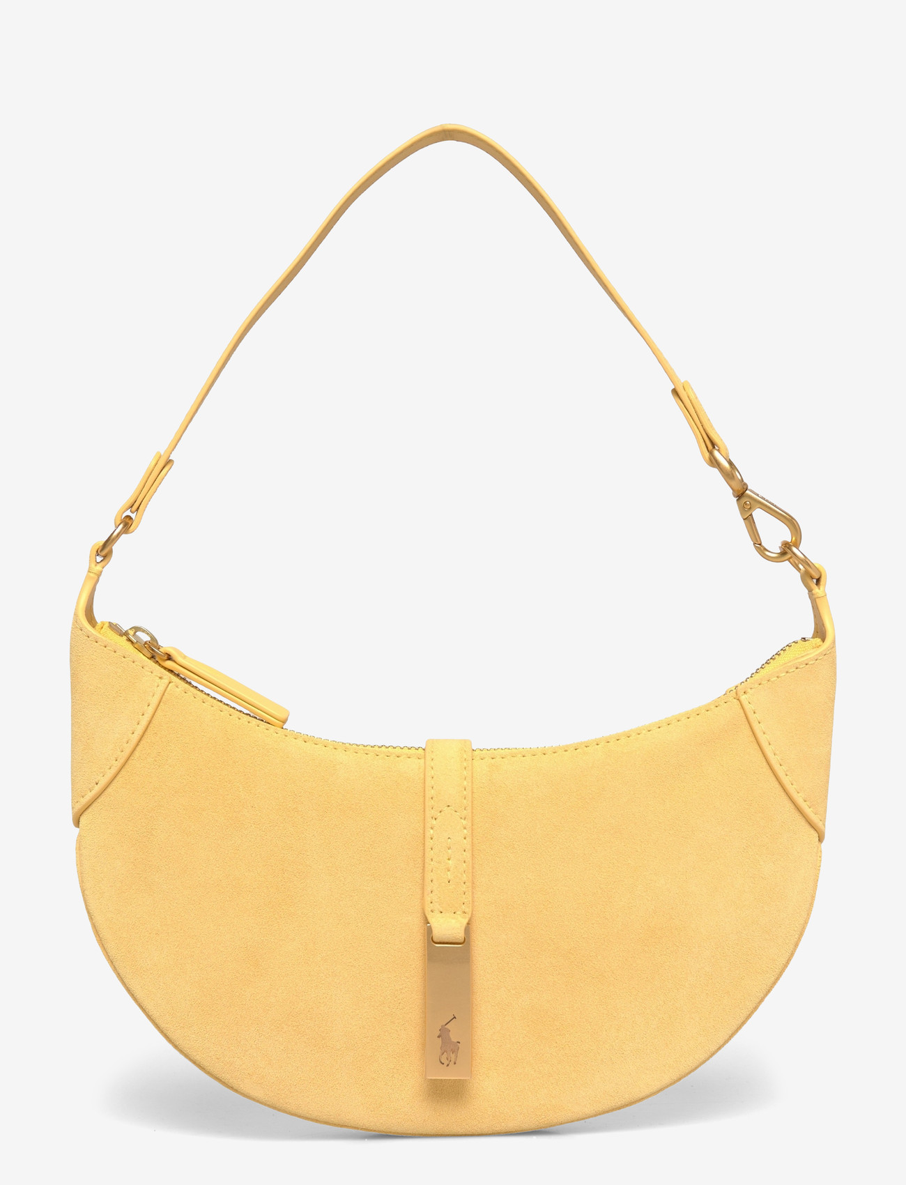 Polo Ralph Lauren - Polo ID Suede Mini Shoulder Bag - henkeltaschen - lemon meringue - 0