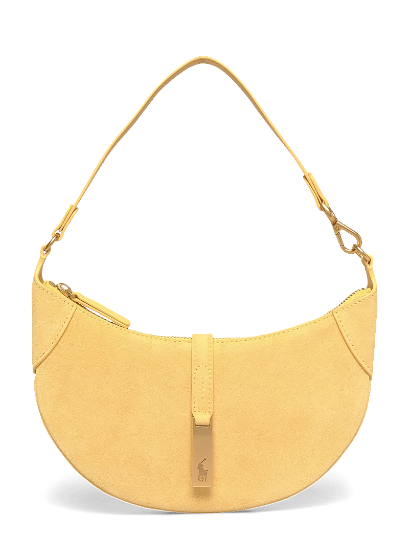 Polo Ralph Lauren - Polo ID Suede Mini Shoulder Bag - henkeltaschen - lemon meringue - 0