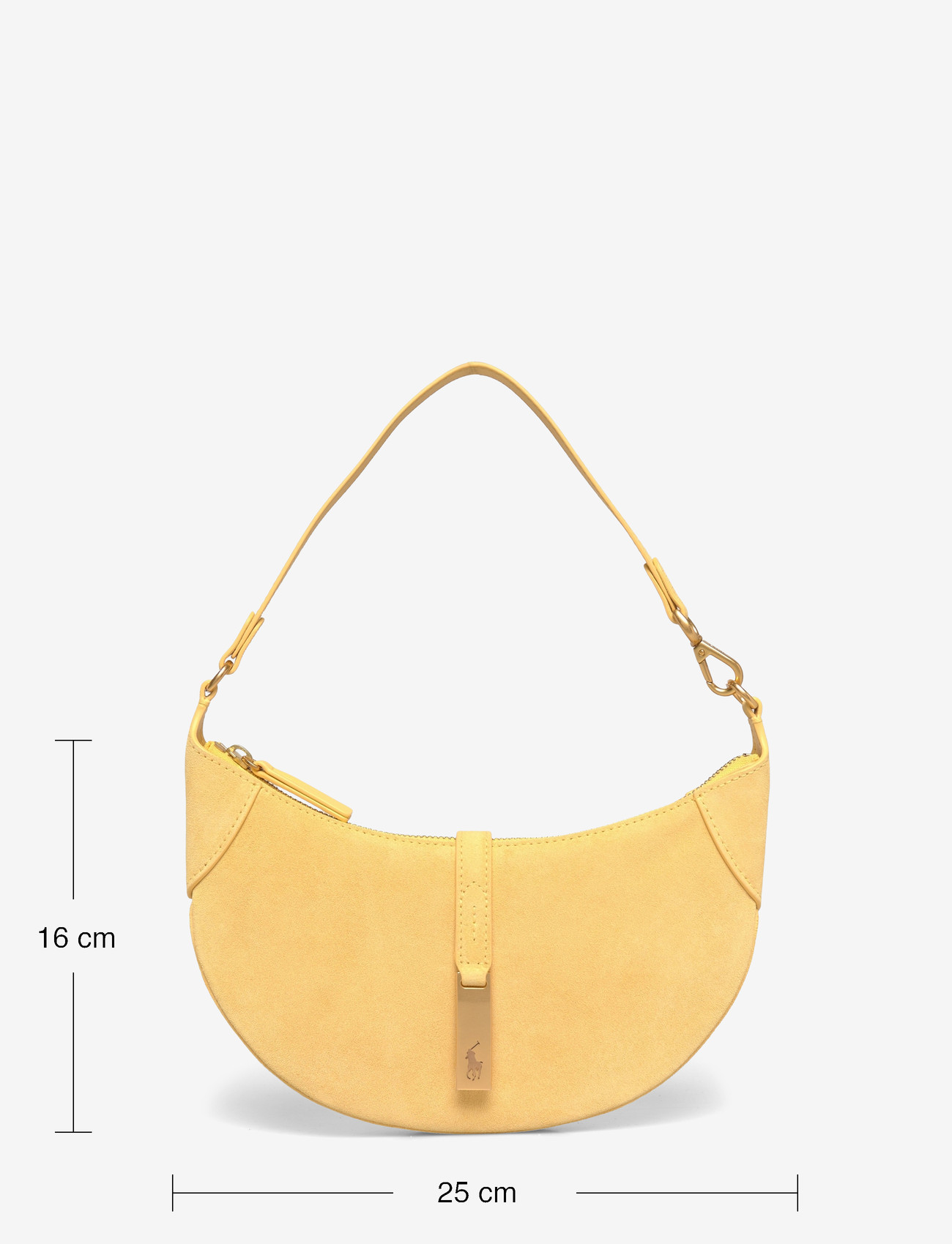 Polo Ralph Lauren - Polo ID Suede Mini Shoulder Bag - henkeltaschen - lemon meringue - 3