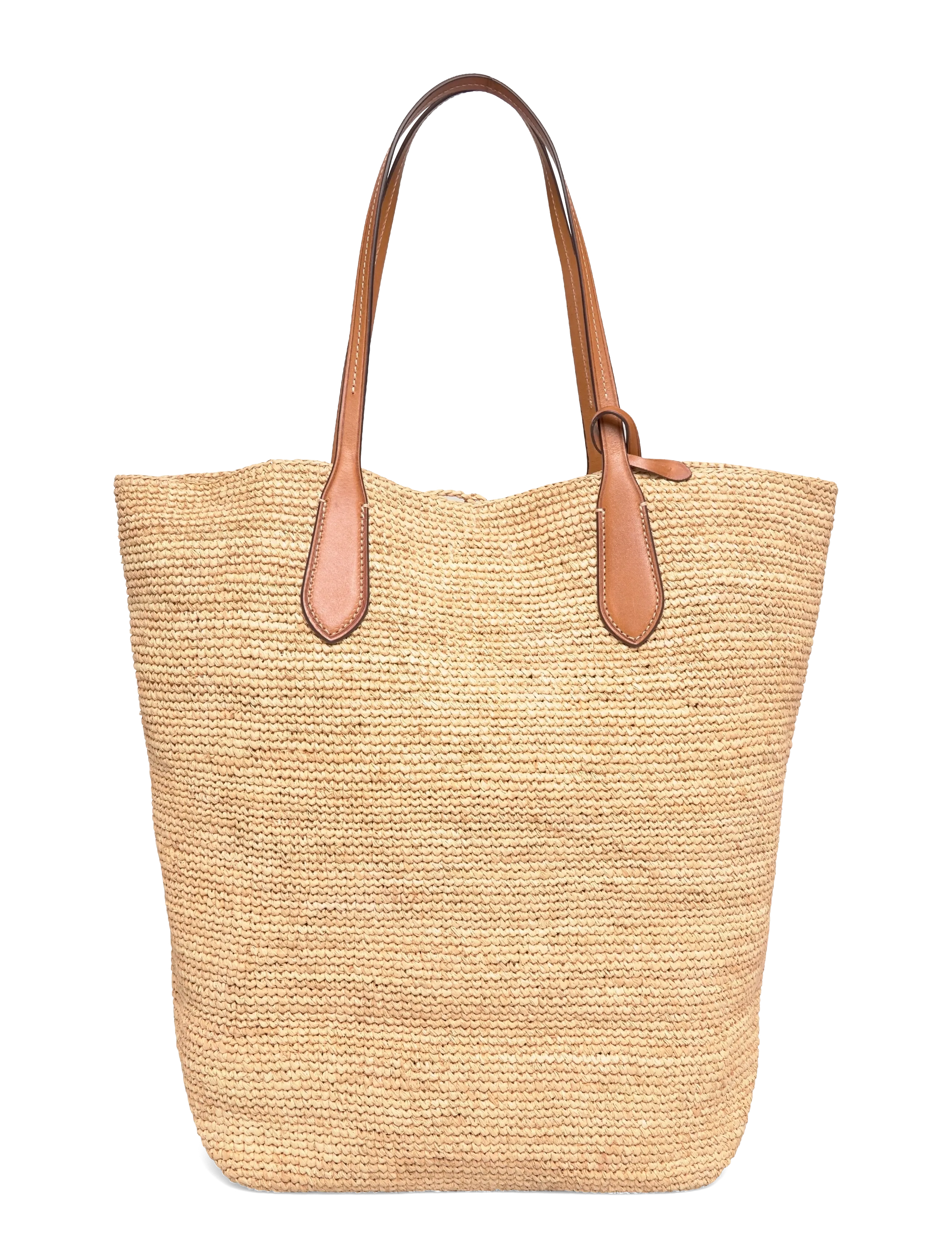 Polo Ralph Lauren - Big Pony Raffia Large Tote - tote bags - natural/cuoio - 1