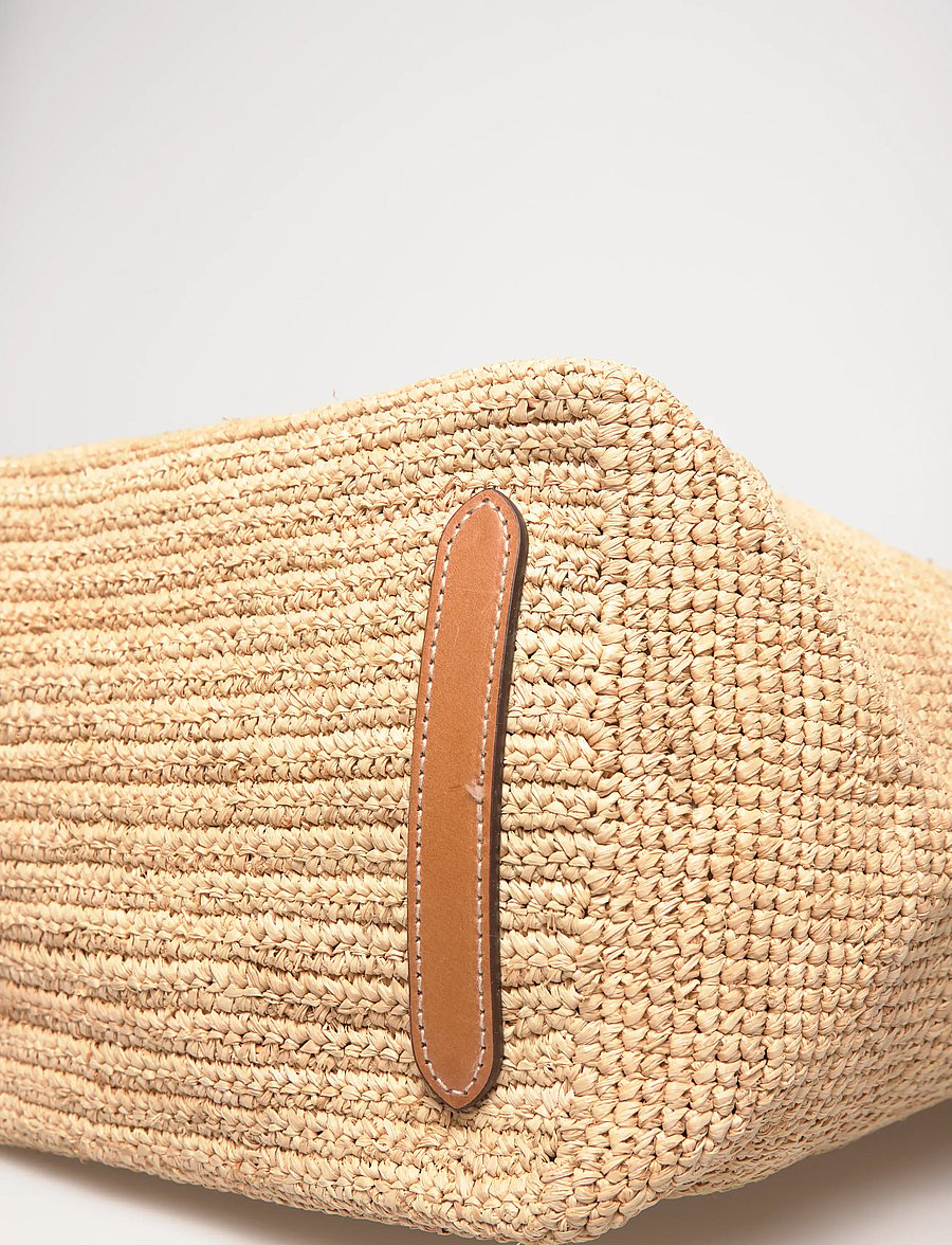 Polo Ralph Lauren - RAFFIA-N/S TOTE-TTE-LRG - tote bags - natural/cuoio - 4