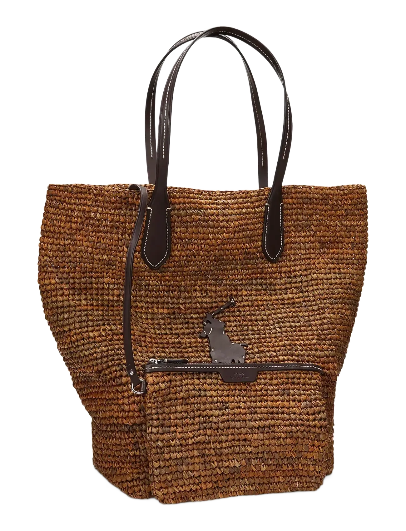 Polo Ralph Lauren - Big Pony Raffia Large Tote - toasted almond/ch - 3