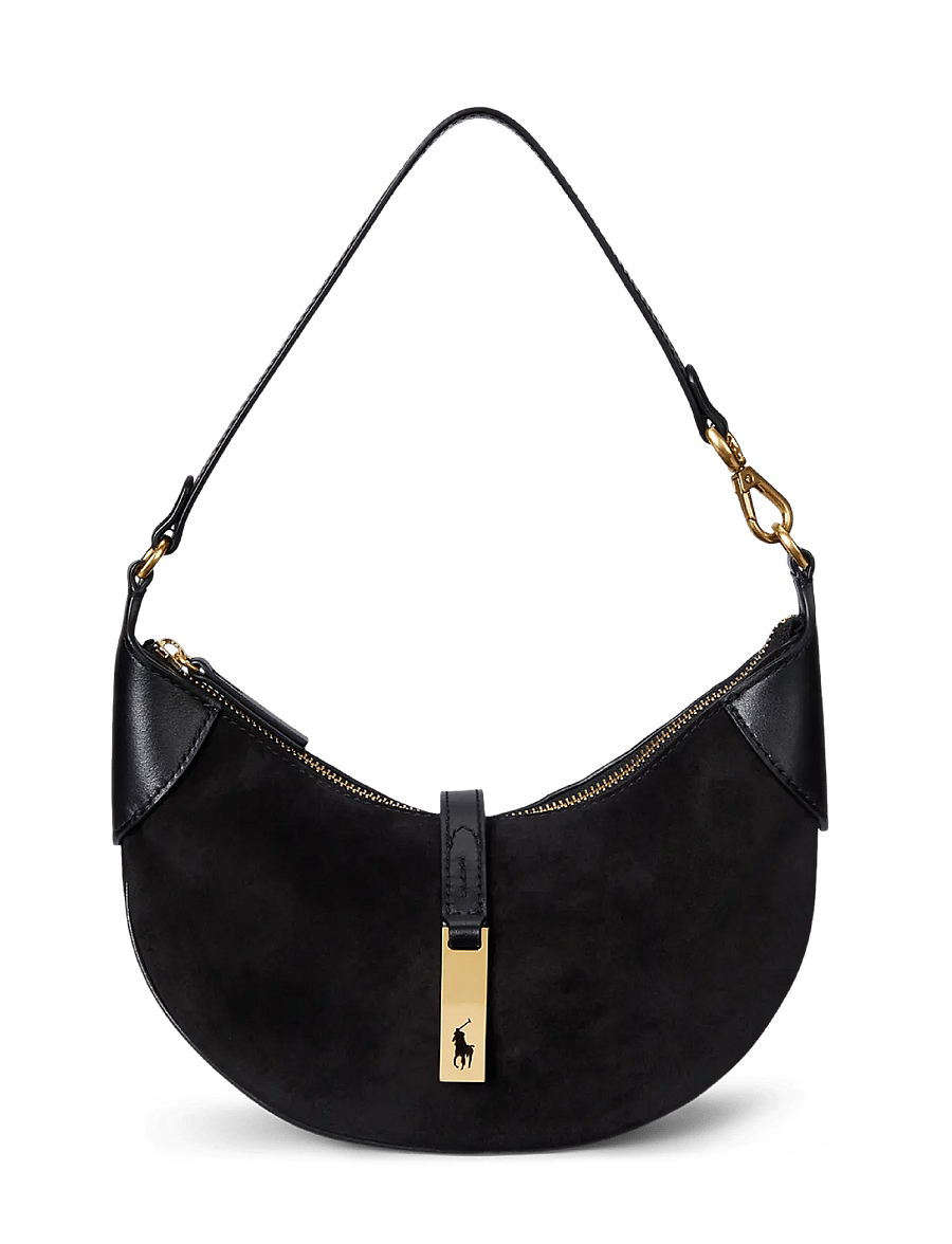 Polo Ralph Lauren - SUEDE/LEATHER-P ID MN SHDR-SBA-SMA - alltags-style - black/g l - 0