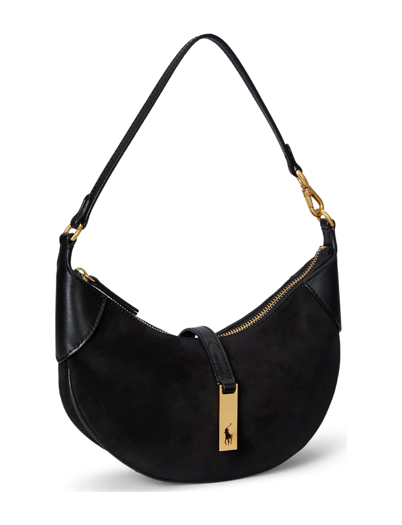 Polo Ralph Lauren - SUEDE/LEATHER-P ID MN SHDR-SBA-SMA - alltags-style - black/g l - 2