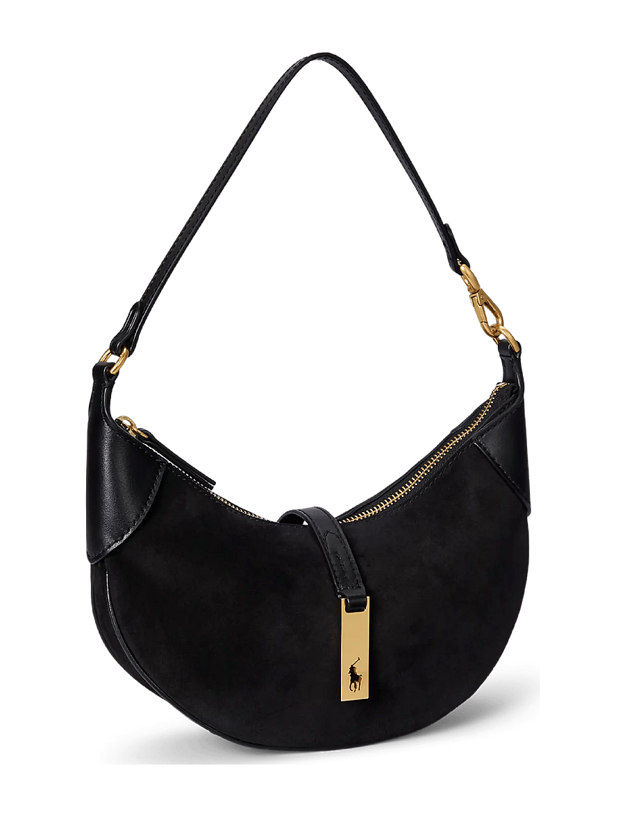 Polo Ralph Lauren - SUEDE/LEATHER-P ID MN SHDR-SBA-SMA - alltags-style - black/g l - 2