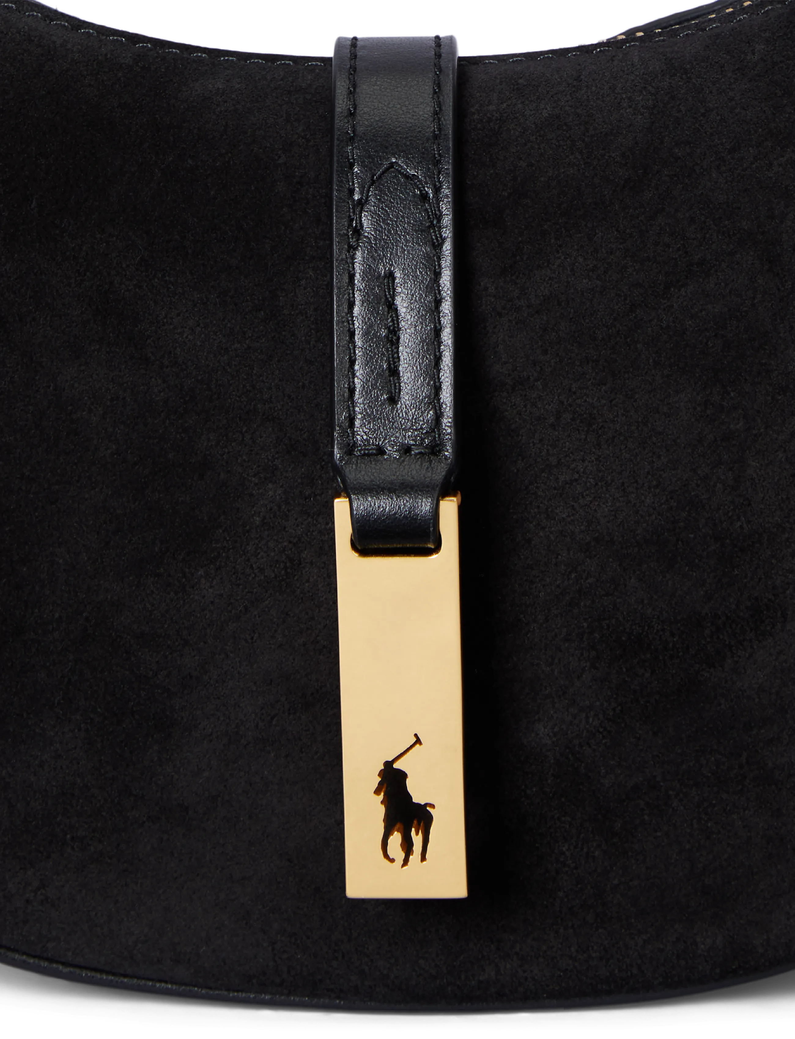 Polo Ralph Lauren - SUEDE/LEATHER-P ID MN SHDR-SBA-SMA - alltags-style - black/g l - 5