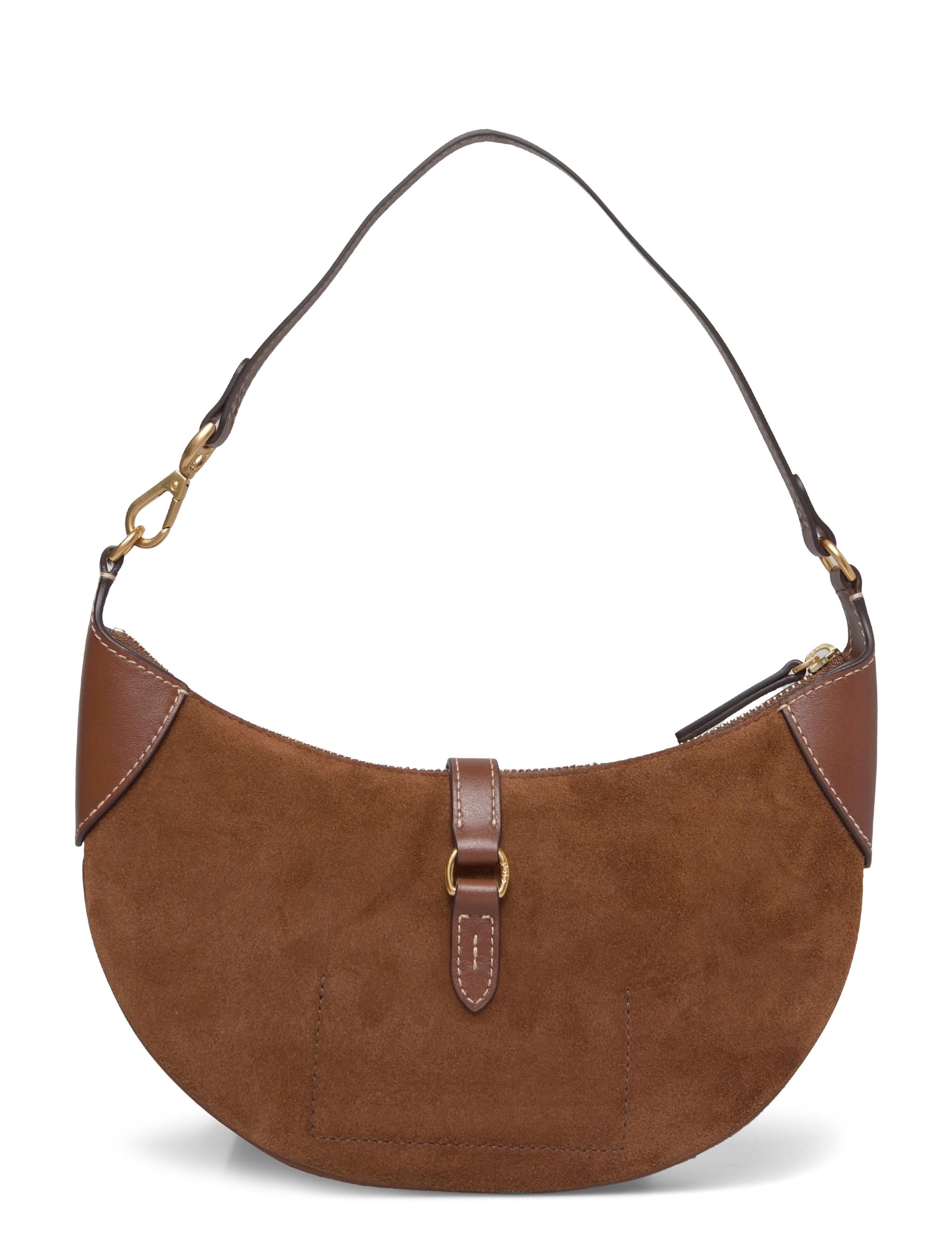 Polo Ralph Lauren - Polo ID Suede Mini Shoulder Bag - alltags-style - cinnamon/cuoio - 1