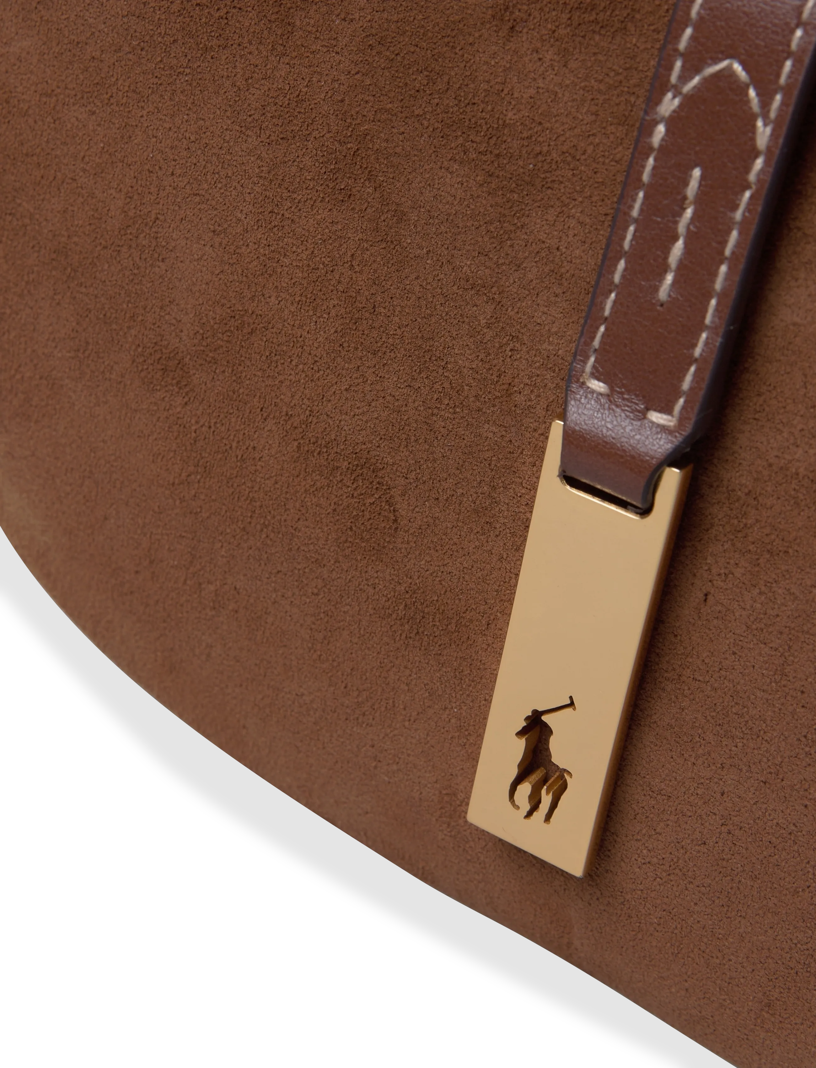 Polo Ralph Lauren - Polo ID Suede Mini Shoulder Bag - alltags-style - cinnamon/cuoio - 3