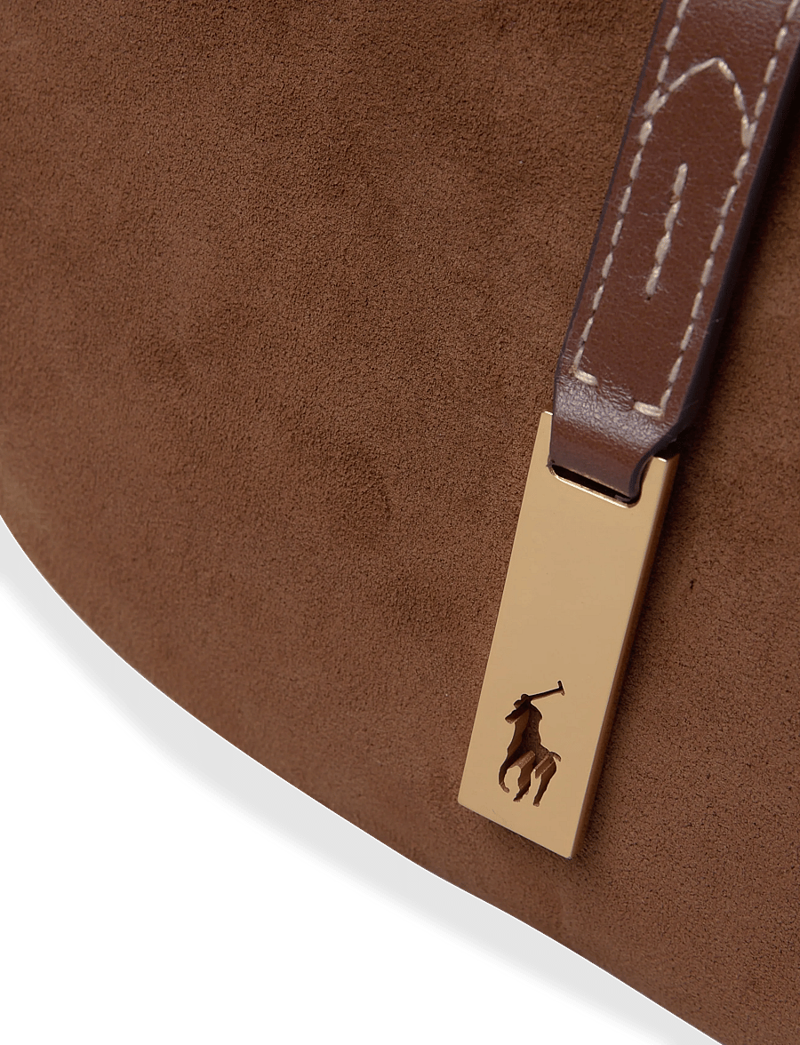 Polo Ralph Lauren - Polo ID Suede Mini Shoulder Bag - alltags-style - cinnamon/cuoio - 3