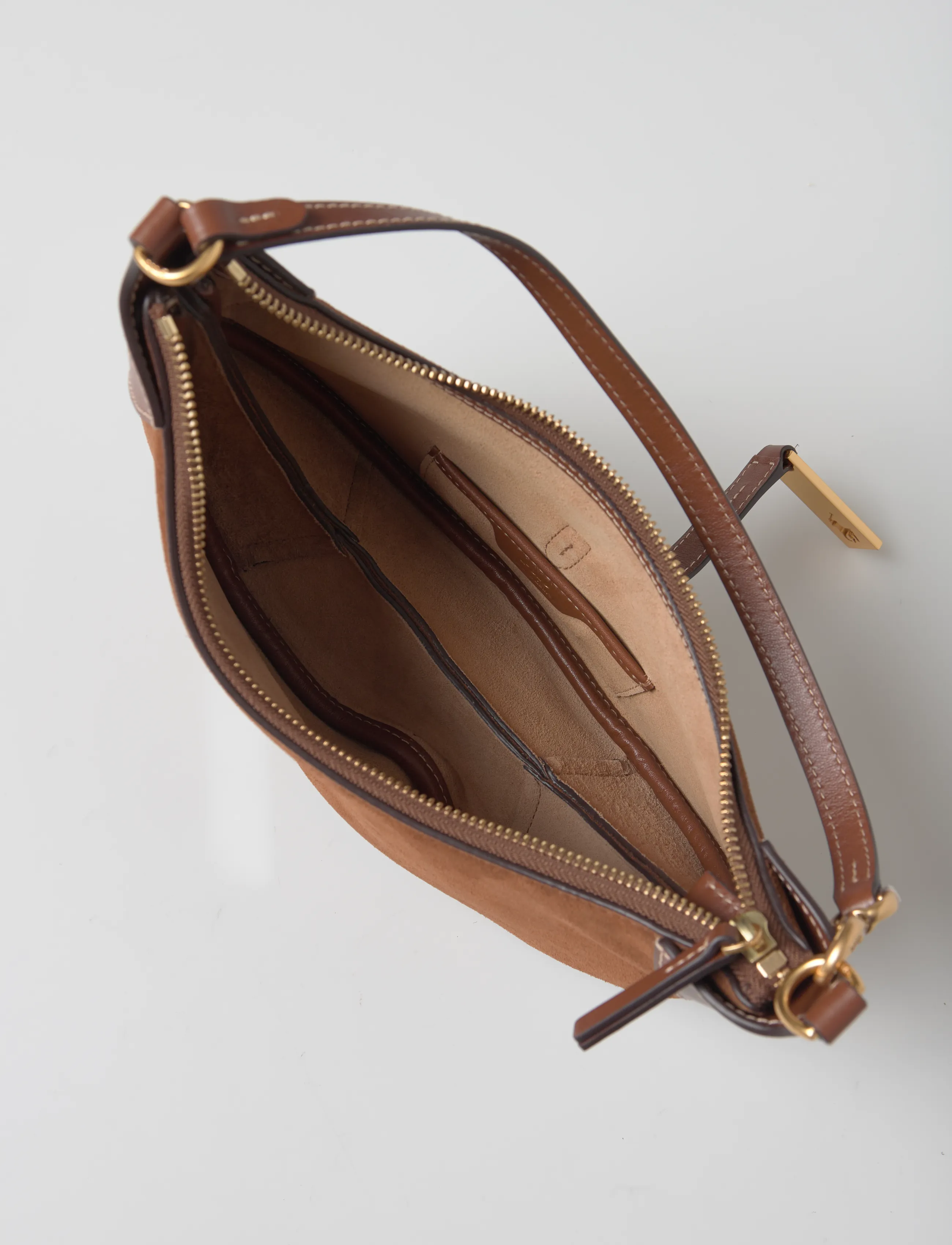 Polo Ralph Lauren - Polo ID Suede Mini Shoulder Bag - alltags-style - cinnamon/cuoio - 5