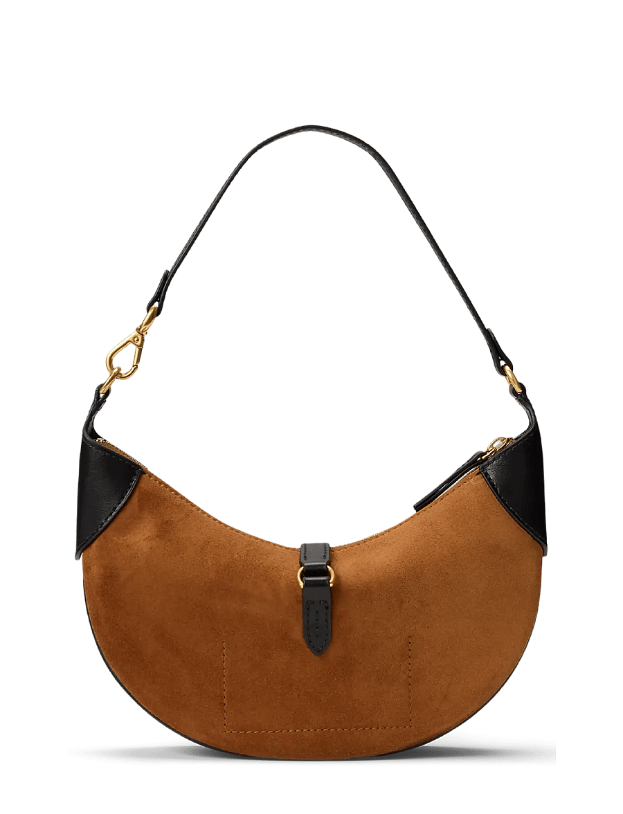 Polo Ralph Lauren - Polo ID Suede Mini Shoulder Bag - vardagsstil - toffee/black - 1