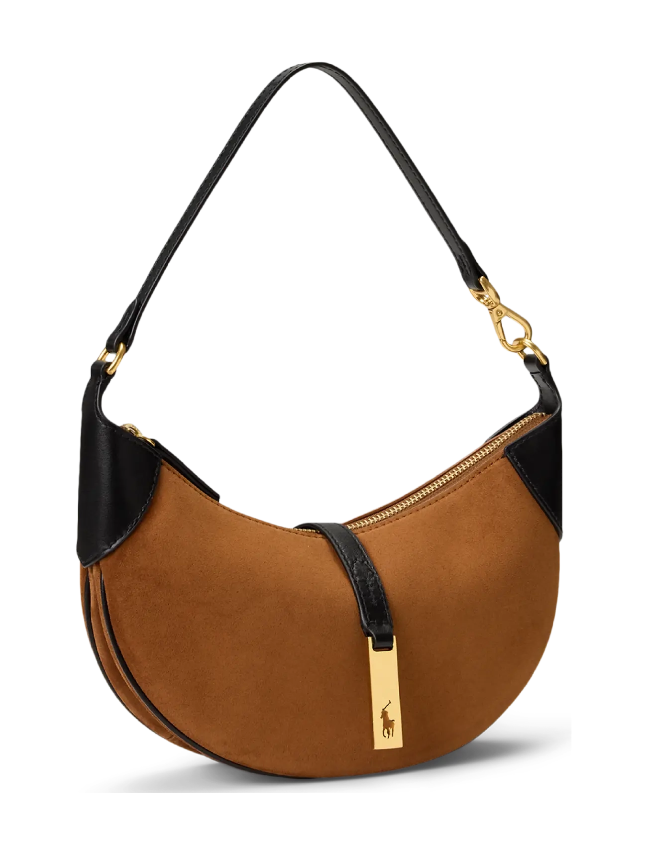 Polo Ralph Lauren - Polo ID Suede Mini Shoulder Bag - vardagsstil - toffee/black - 2