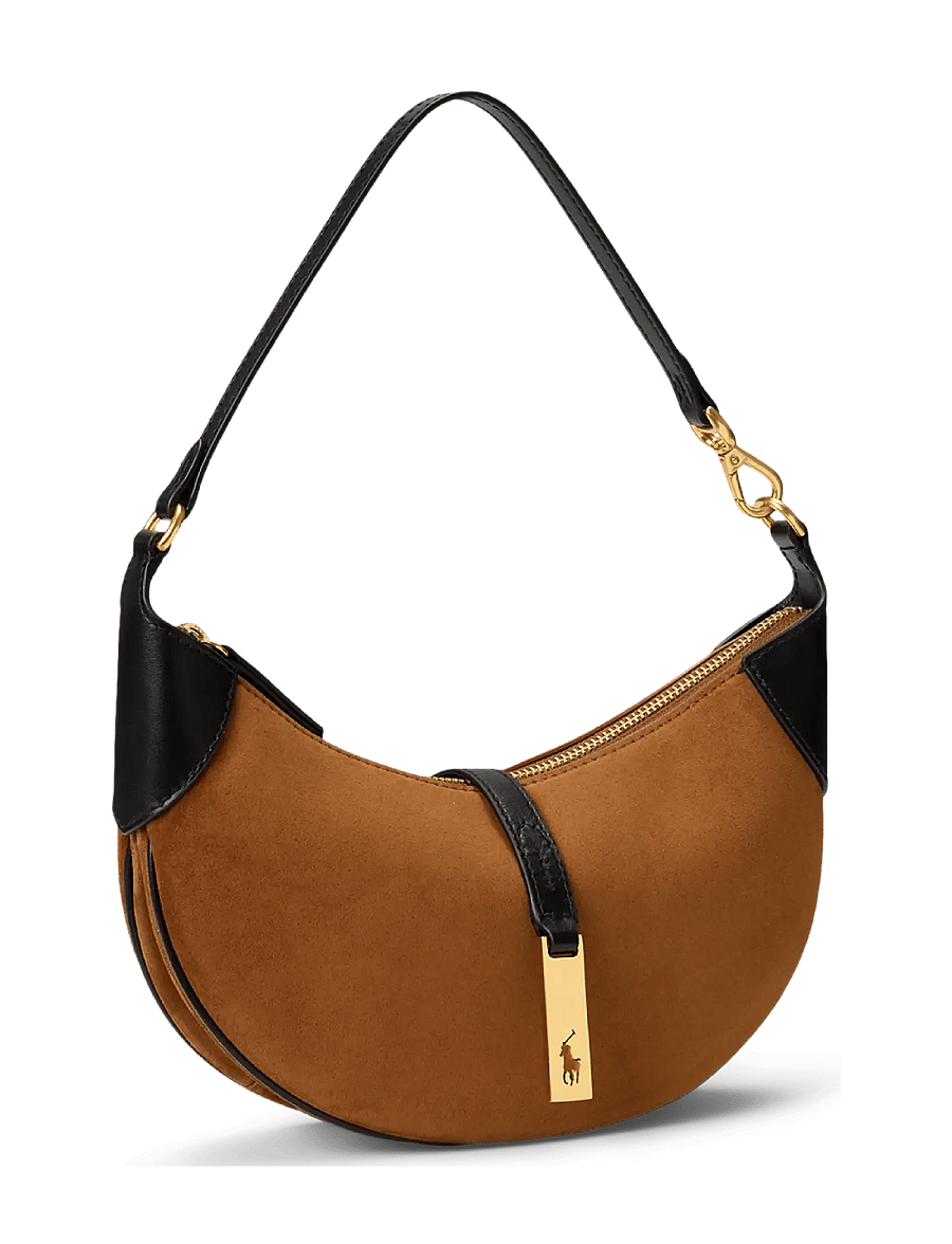 Polo Ralph Lauren - Polo ID Suede Mini Shoulder Bag - vardagsstil - toffee/black - 2