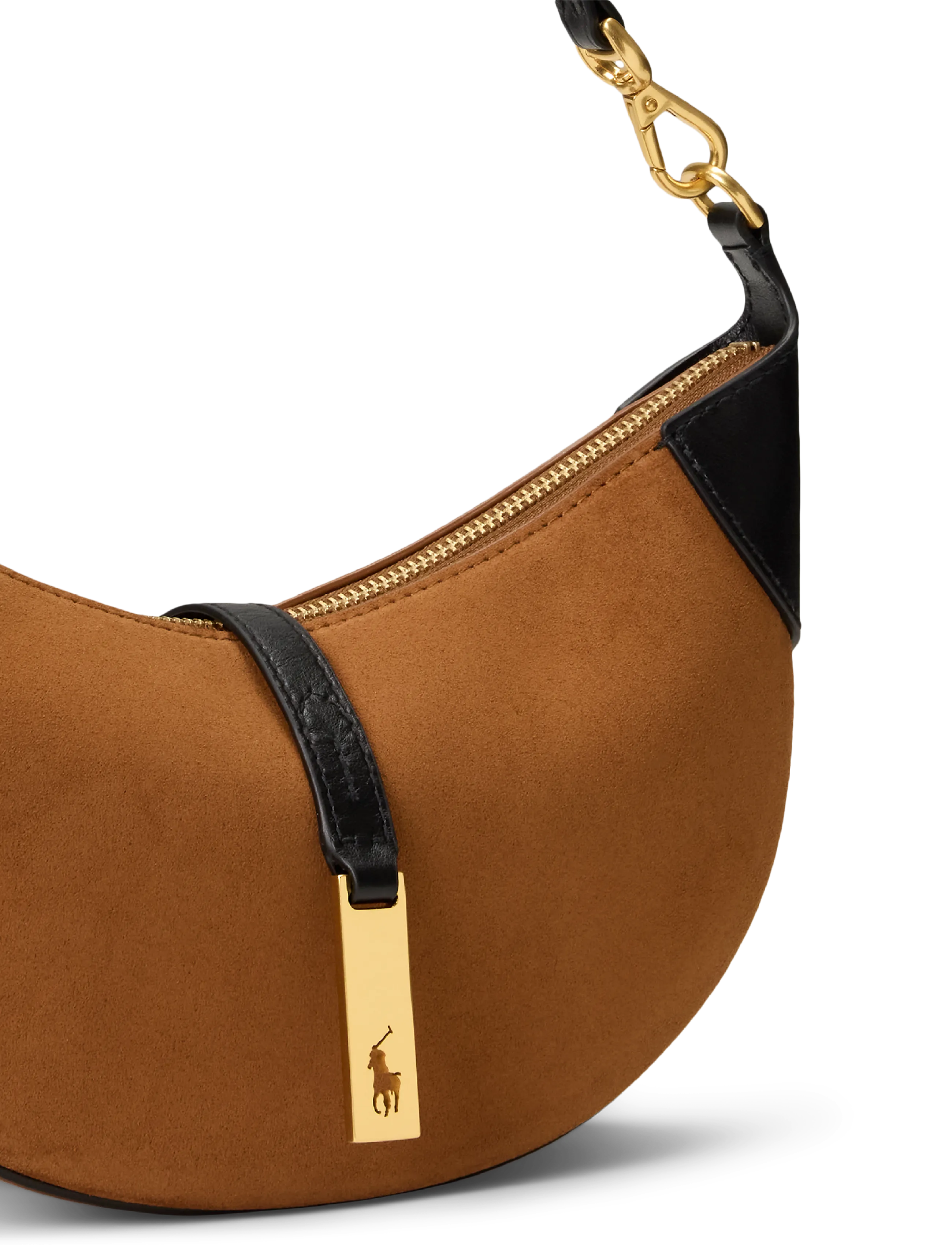 Polo Ralph Lauren - Polo ID Suede Mini Shoulder Bag - vardagsstil - toffee/black - 3