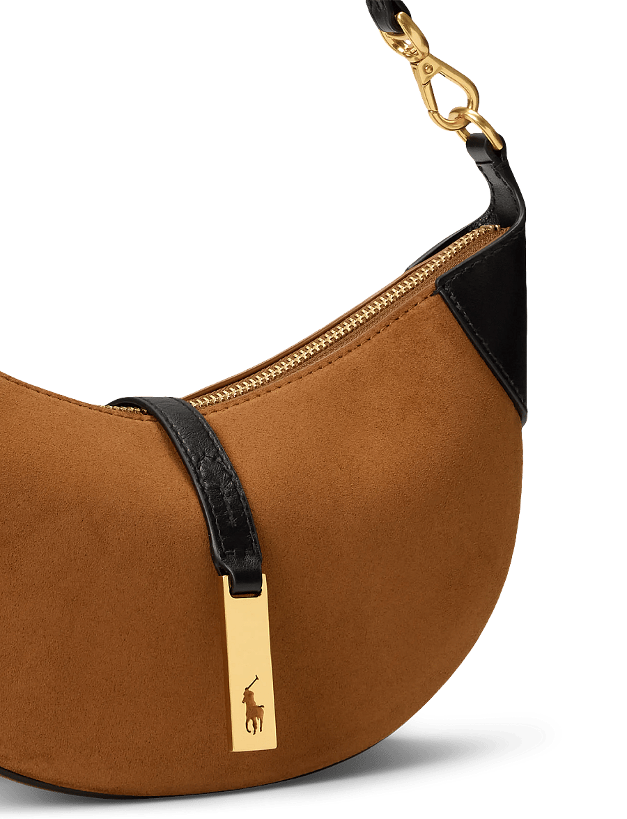 Polo Ralph Lauren - Polo ID Suede Mini Shoulder Bag - vardagsstil - toffee/black - 3