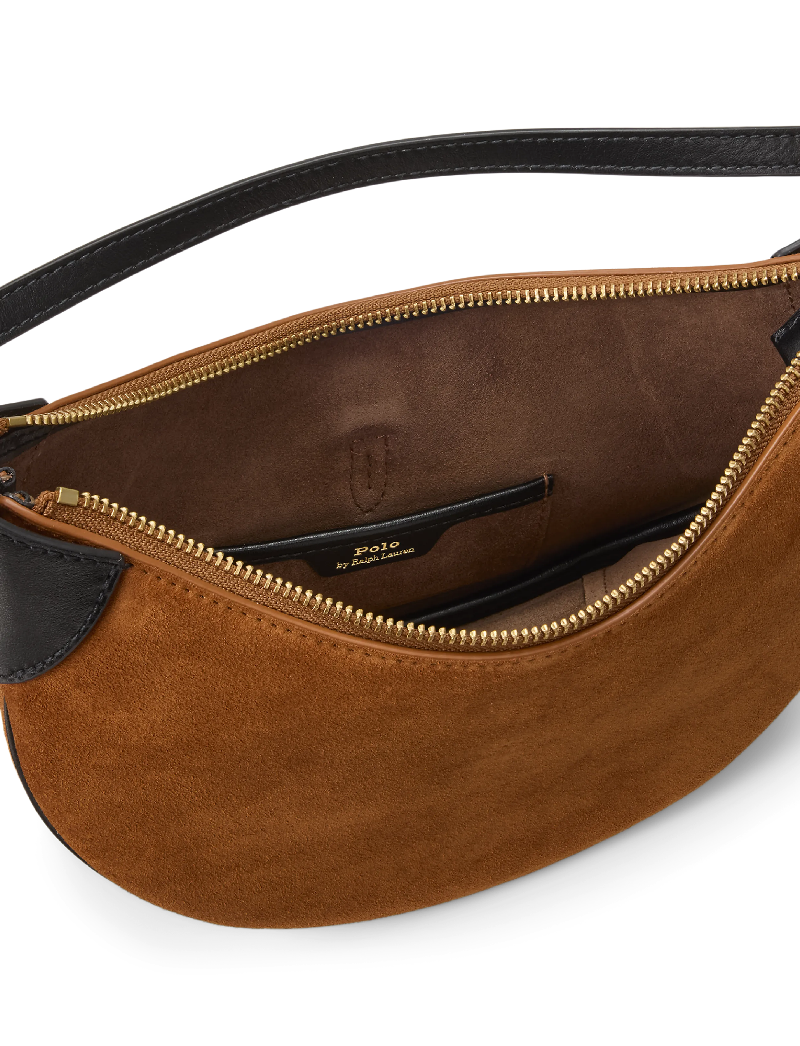 Polo Ralph Lauren - Polo ID Suede Mini Shoulder Bag - vardagsstil - toffee/black - 4