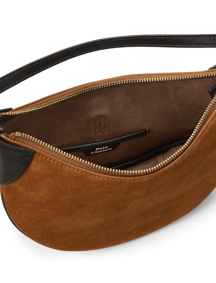 Polo Ralph Lauren - Polo ID Suede Mini Shoulder Bag - vardagsstil - toffee/black - 4