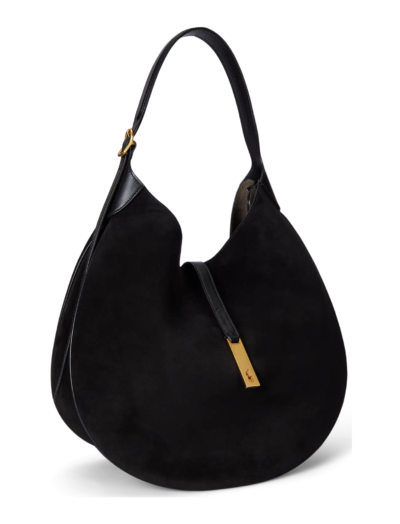 Polo Ralph Lauren - SUEDE/LEATHER-P ID SHLDR-SBA-MED - black/g l - 3