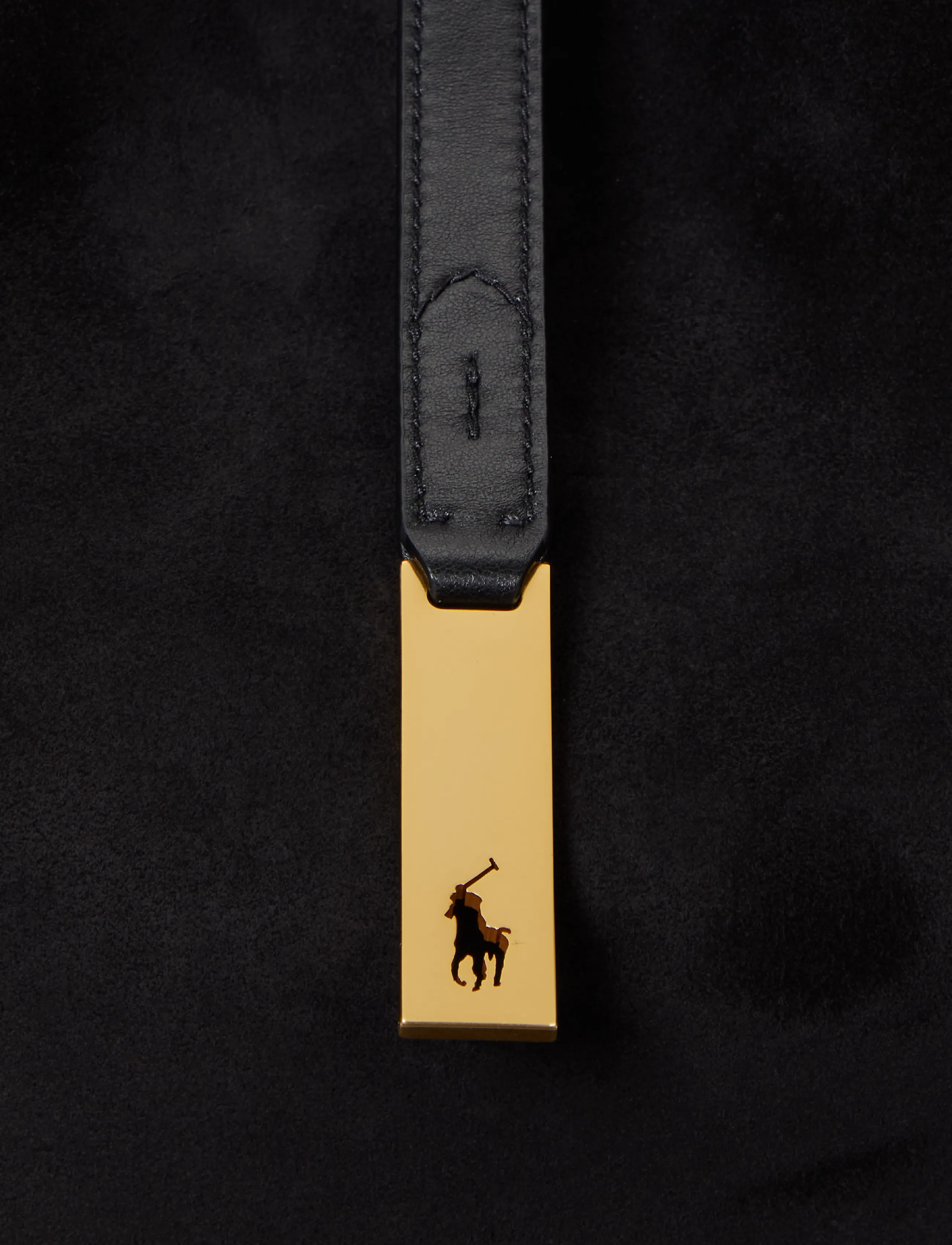 Polo Ralph Lauren - SUEDE/LEATHER-P ID SHLDR-SBA-MED - black/g l - 5