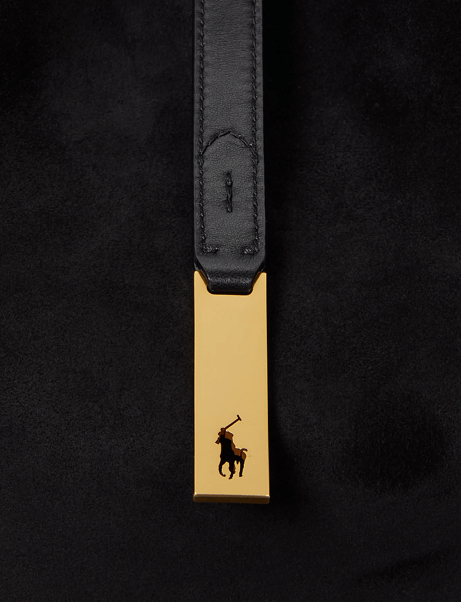 Polo Ralph Lauren - SUEDE/LEATHER-P ID SHLDR-SBA-MED - black/g l - 5