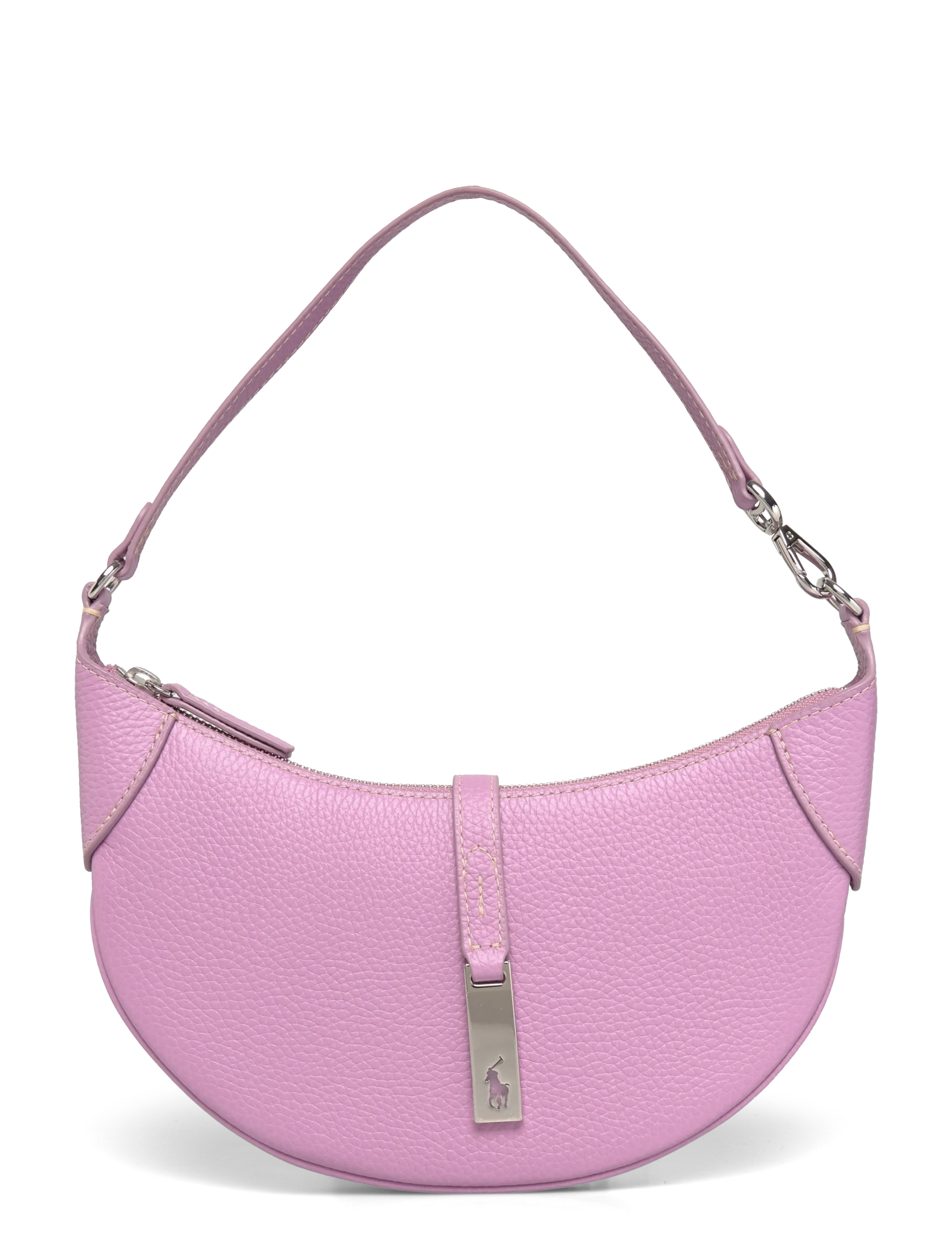 Polo Ralph Lauren Polo ID Pebbled Mini Shoulder Bag - Håndtasker - SOFT LILAC / purple
