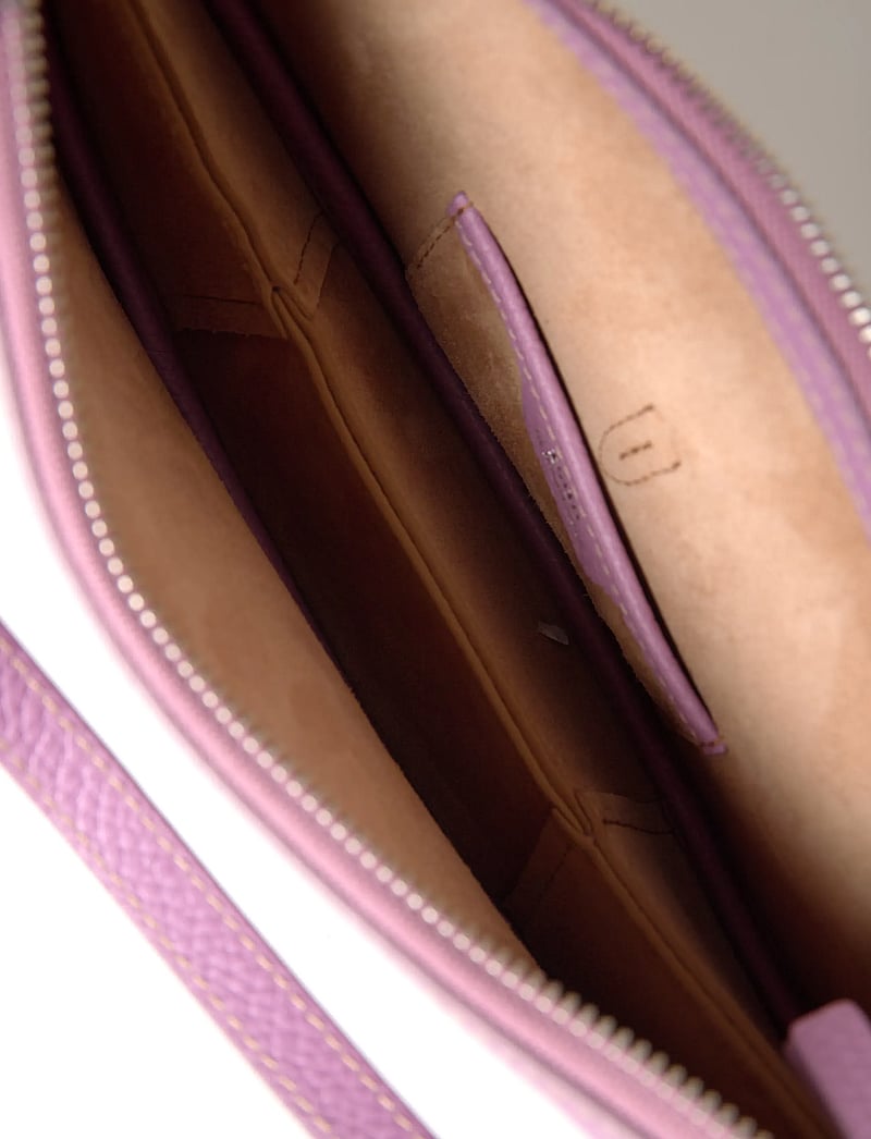 Polo Ralph Lauren - Polo ID Pebbled Mini Shoulder Bag - top handle tasker - soft lilac - 5