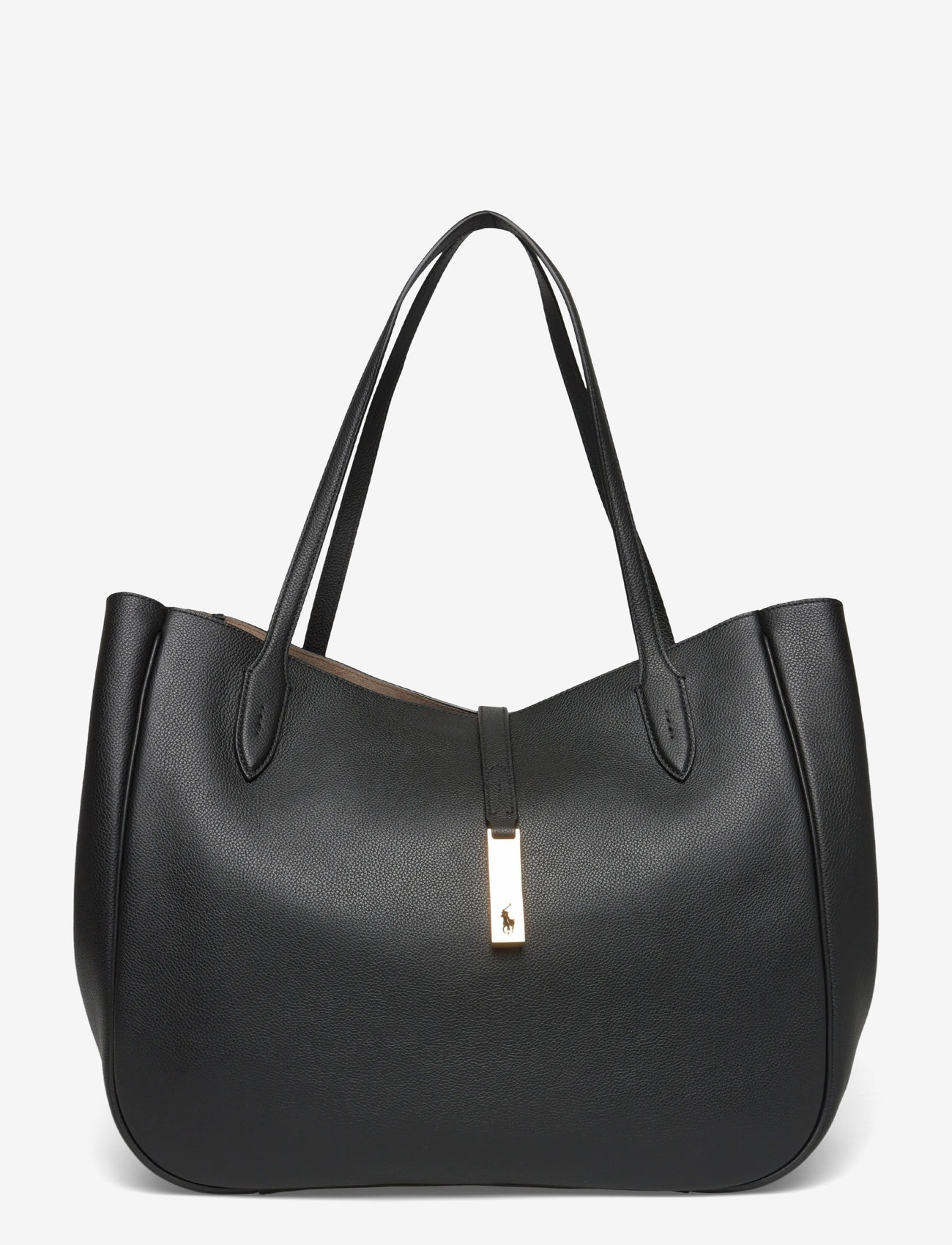 Polo Ralph Lauren - Polo ID Leather Large Tote - totes - black - 0