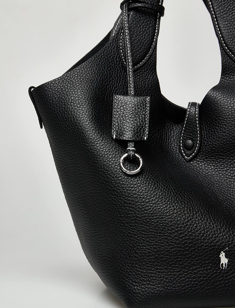 Polo Ralph Lauren - Polo Play Leather Tote - cabas - black - 4