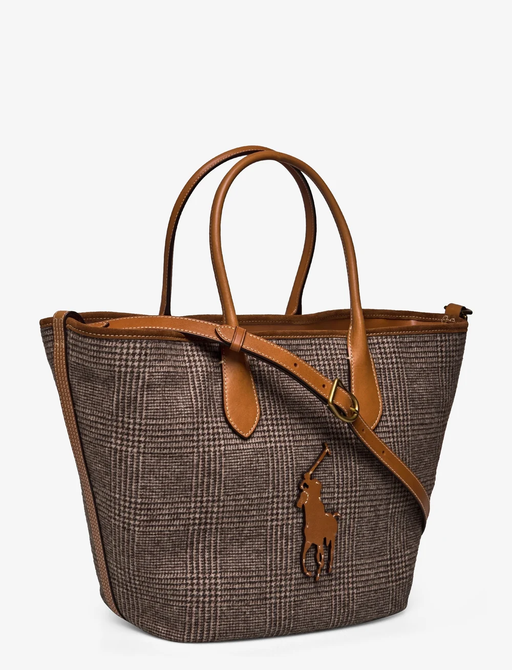 Polo Ralph Lauren Plaid Wool blend Medium Bellport Tote Tote Bags Boozt