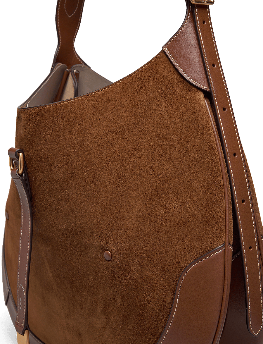 Polo Ralph Lauren - SUEDE/LEATHER-P ID SHLDR B-SBA-MED - schultertaschen - cinnamon/cuoio - 3