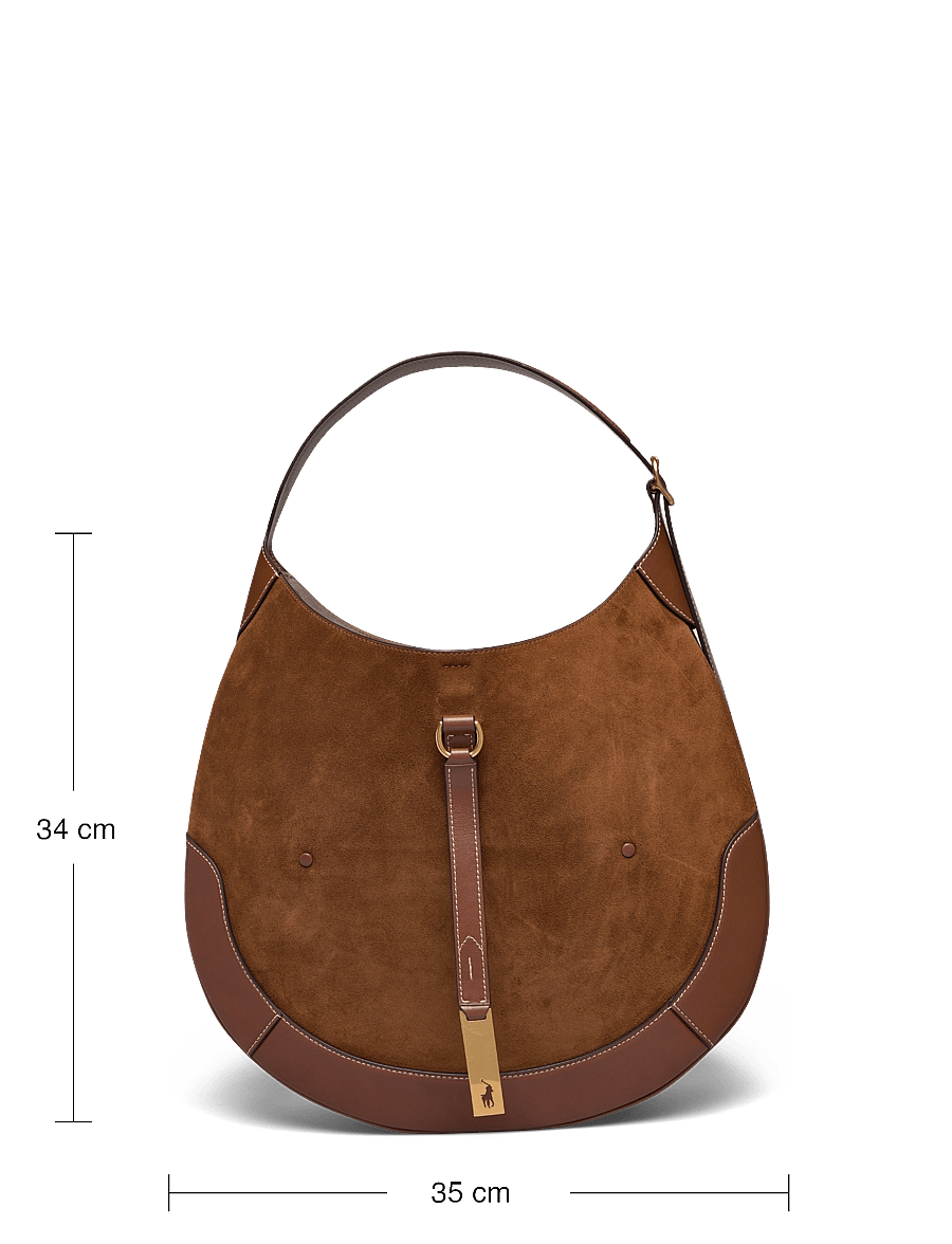 Polo Ralph Lauren - SUEDE/LEATHER-P ID SHLDR B-SBA-MED - schultertaschen - cinnamon/cuoio - 5