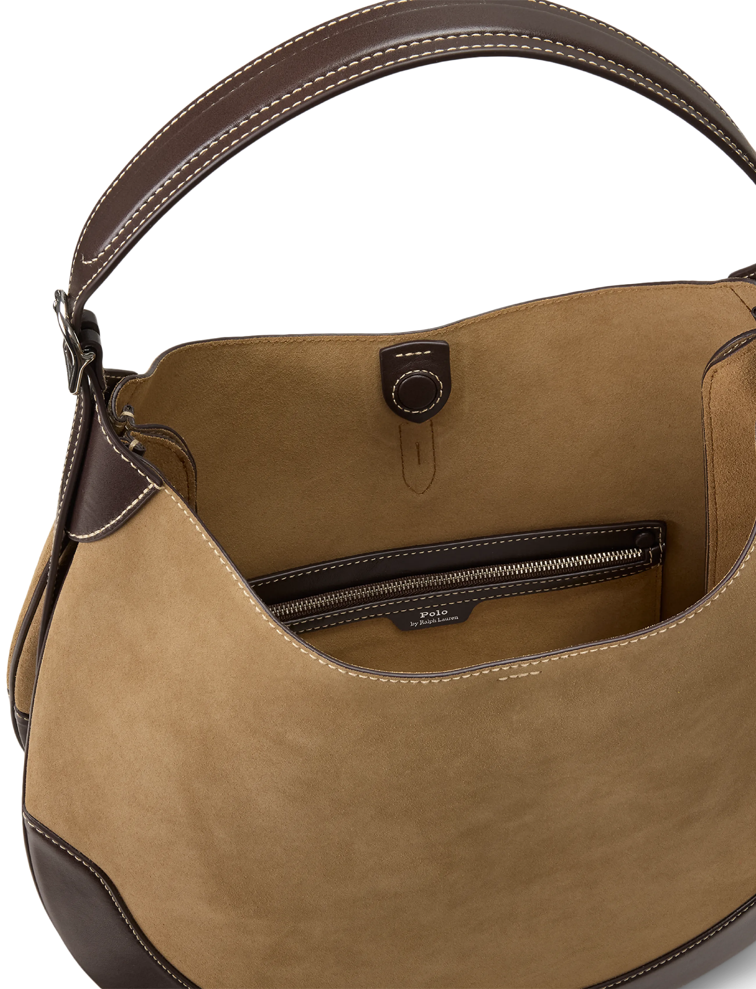 Polo Ralph Lauren - Polo ID Suede Large Shoulder Bag - clay/tobacco - 5