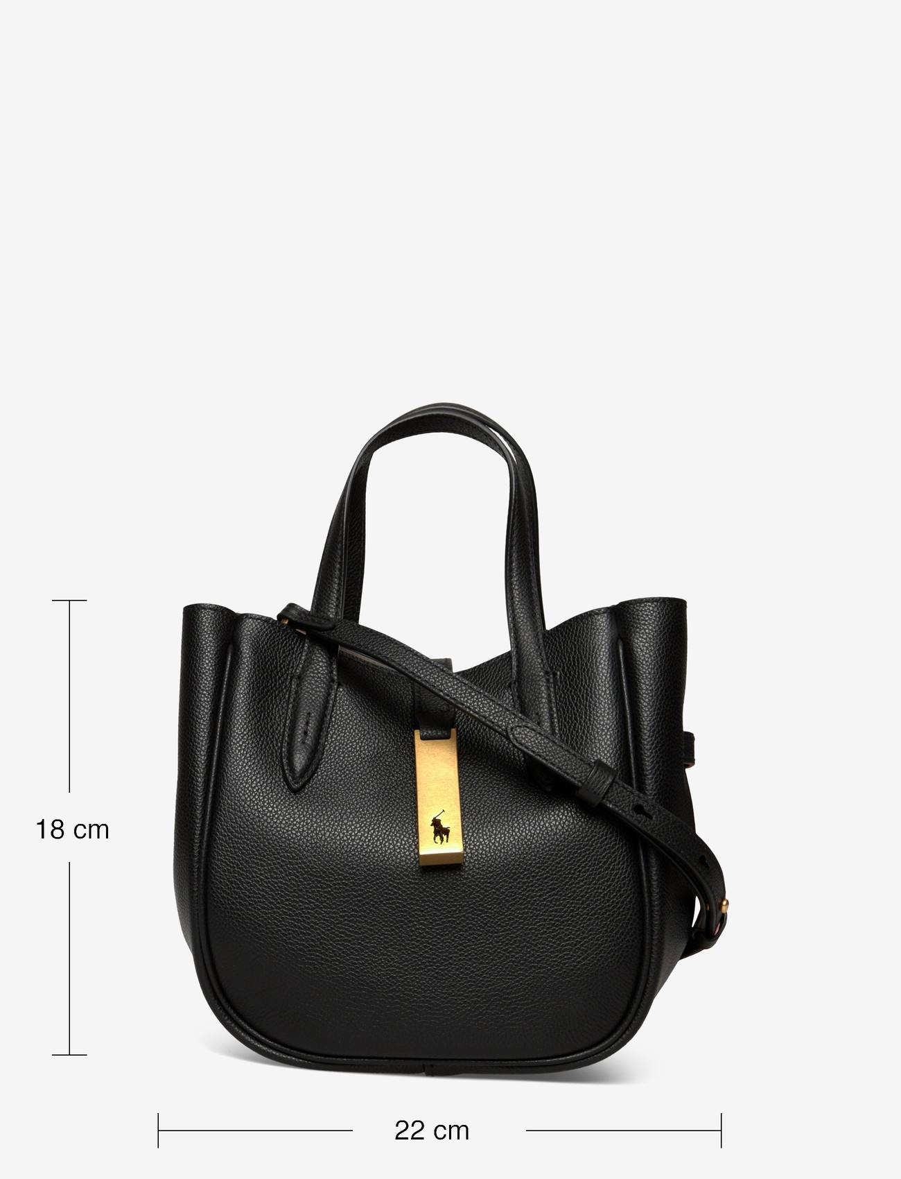 Polo Ralph Lauren - Polo ID Leather Small Tote - totes - black - 3