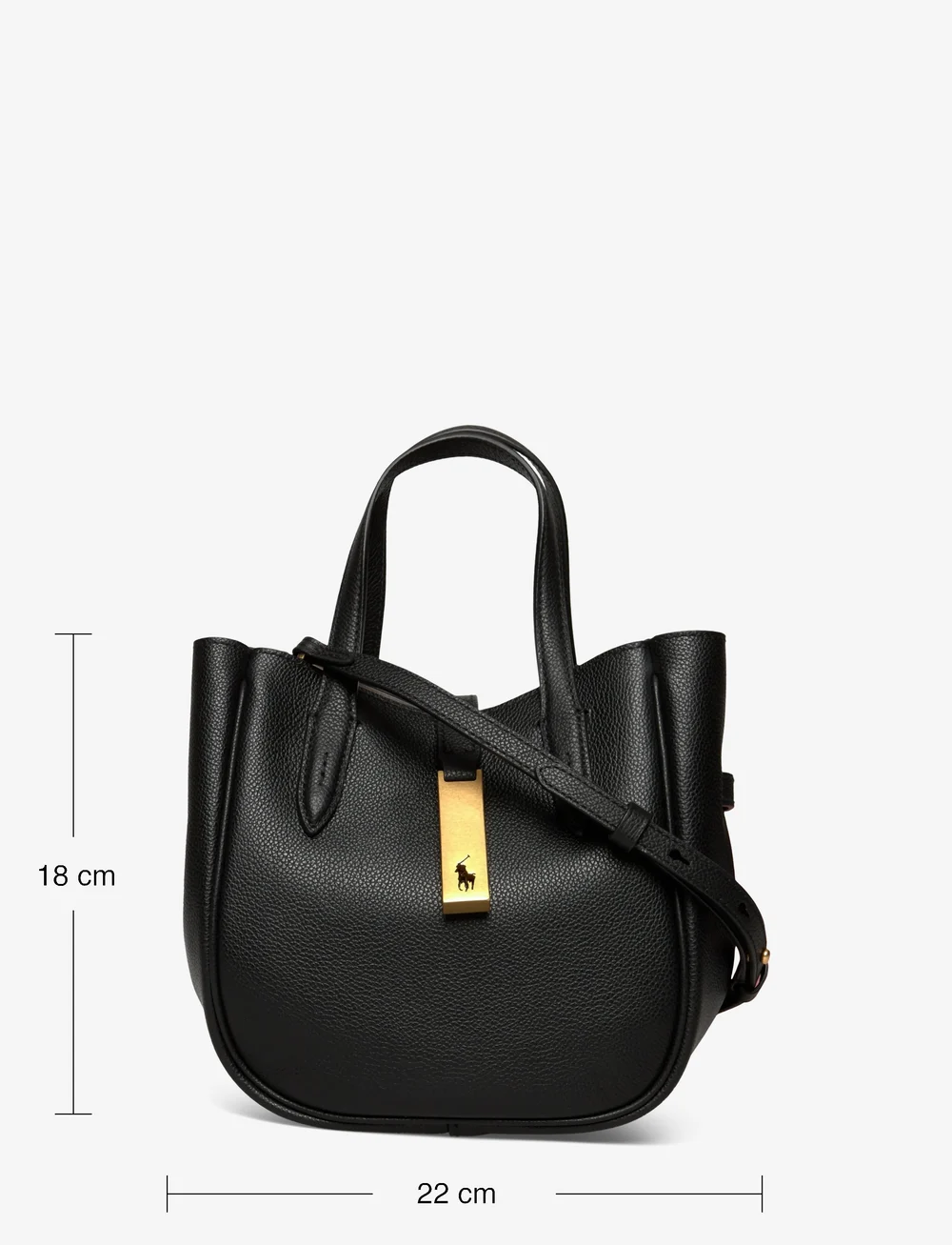 Polo Ralph Lauren - Polo ID Leather Small Tote - totes - black - 3