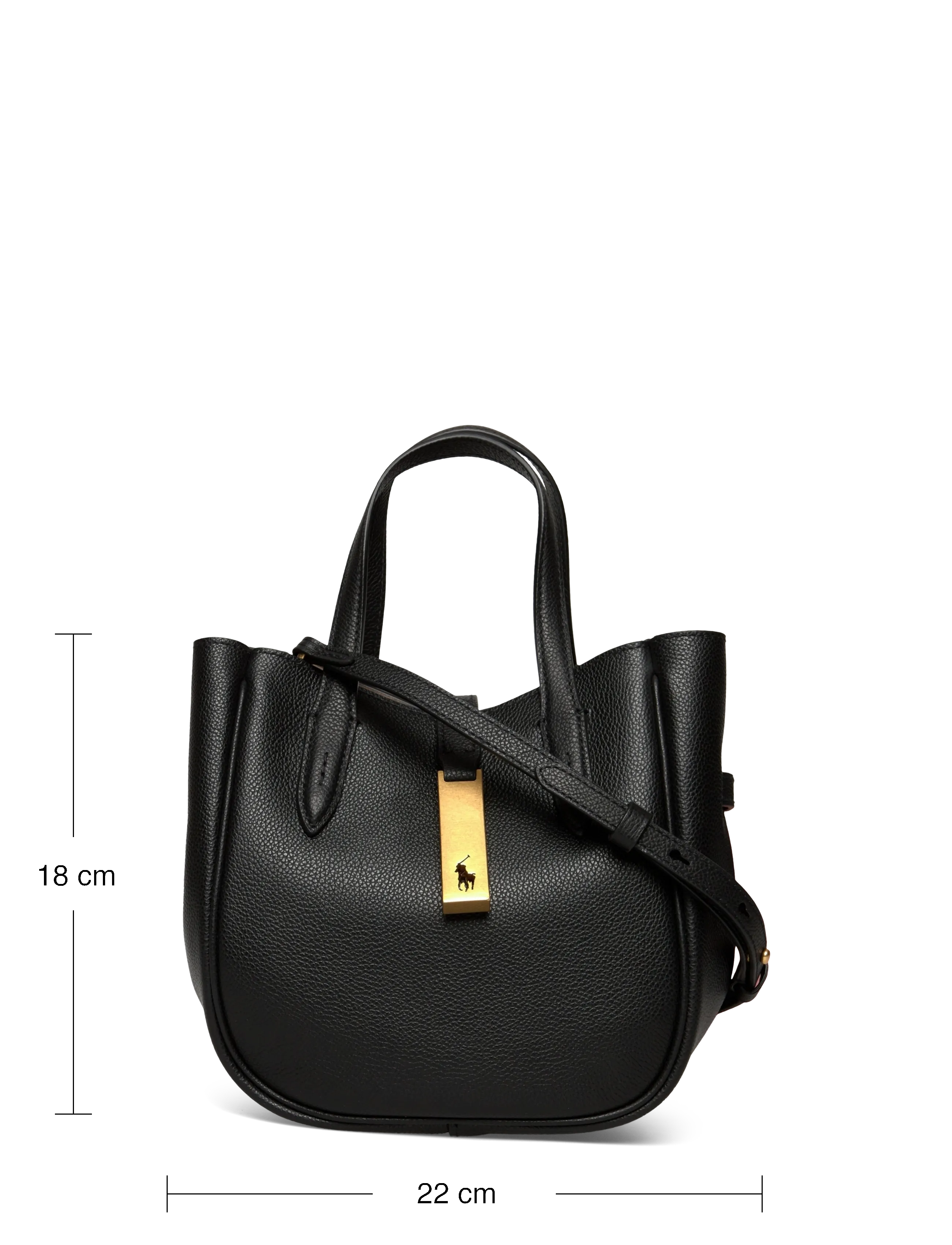 Polo Ralph Lauren - Polo ID Leather Small Tote - black - 3