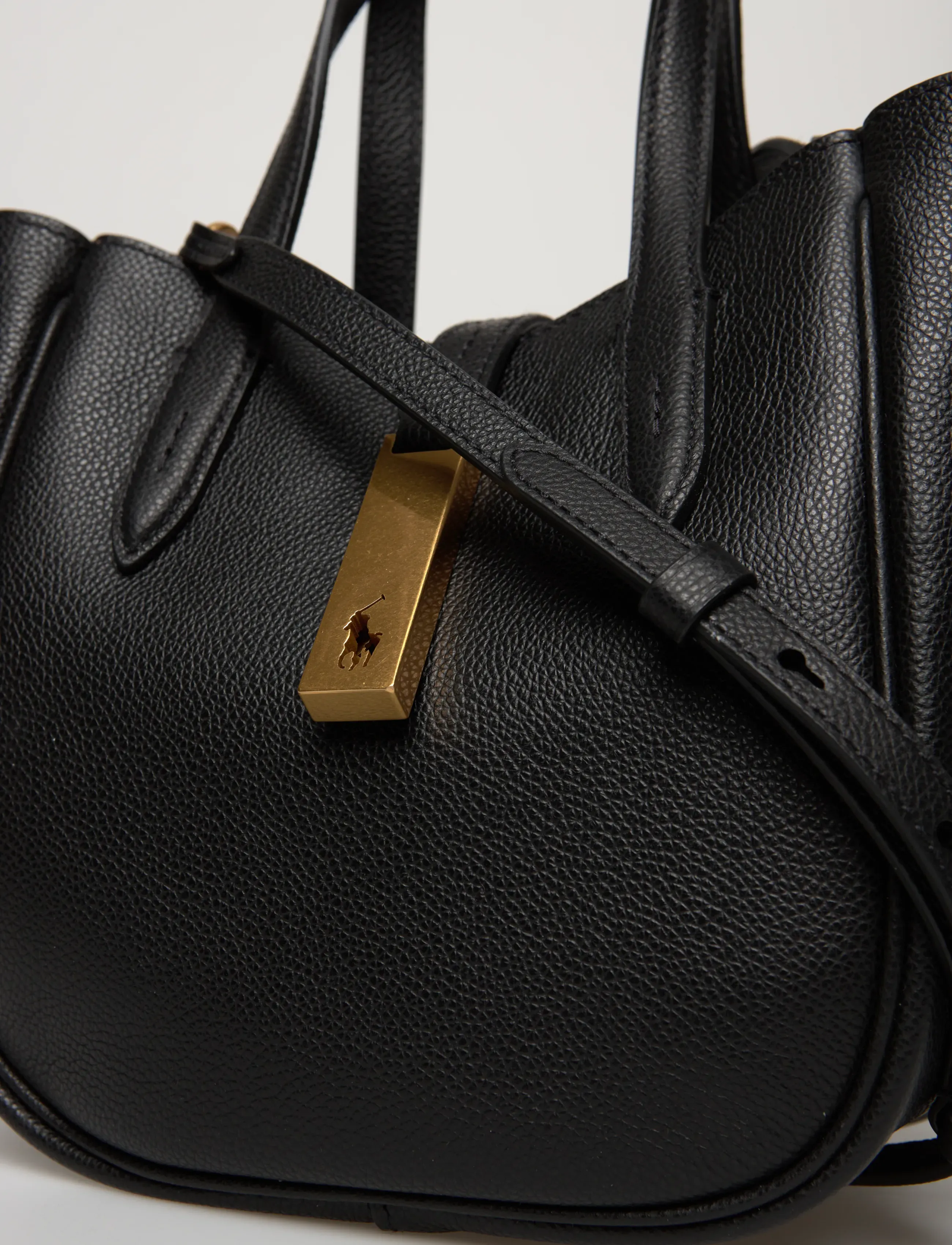 Polo Ralph Lauren - Polo ID Leather Small Tote - black - 4