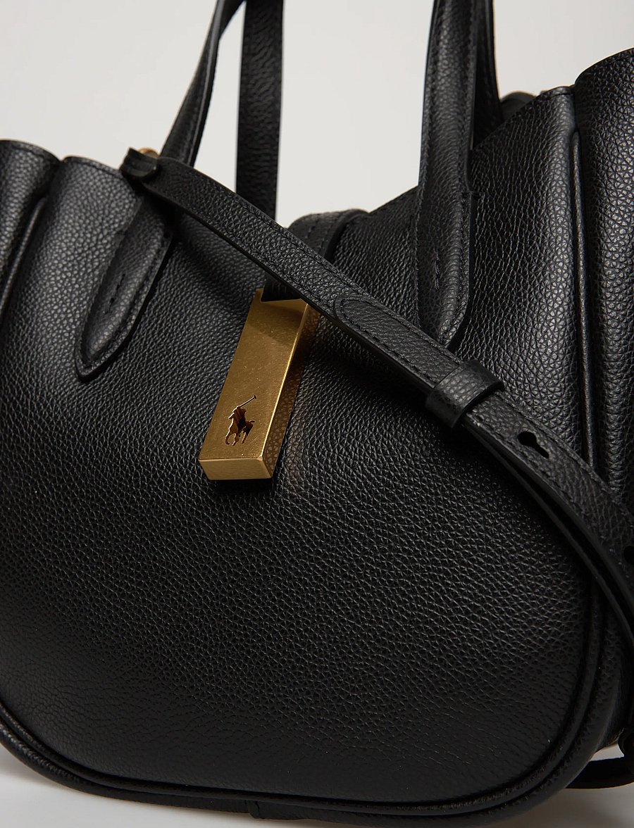 Polo Ralph Lauren - Polo ID Leather Small Tote - black - 4