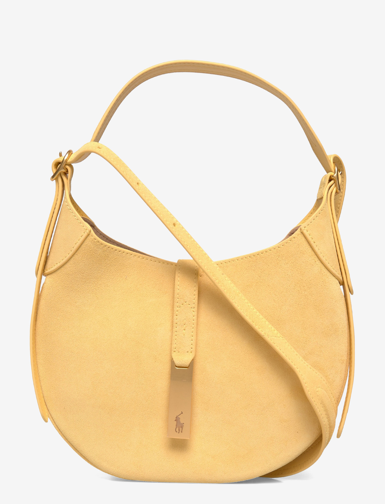 Polo Ralph Lauren - Polo ID Suede Small Shoulder Bag - speciella tillfällen - lemon meringue - 0
