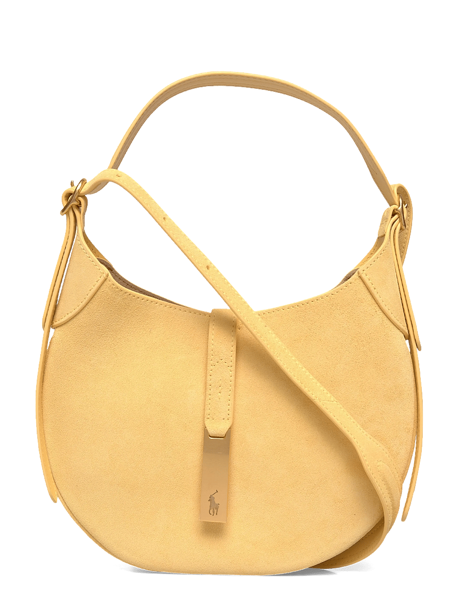 Polo Ralph Lauren - Polo ID Suede Small Shoulder Bag - alltags-style - lemon meringue - 0