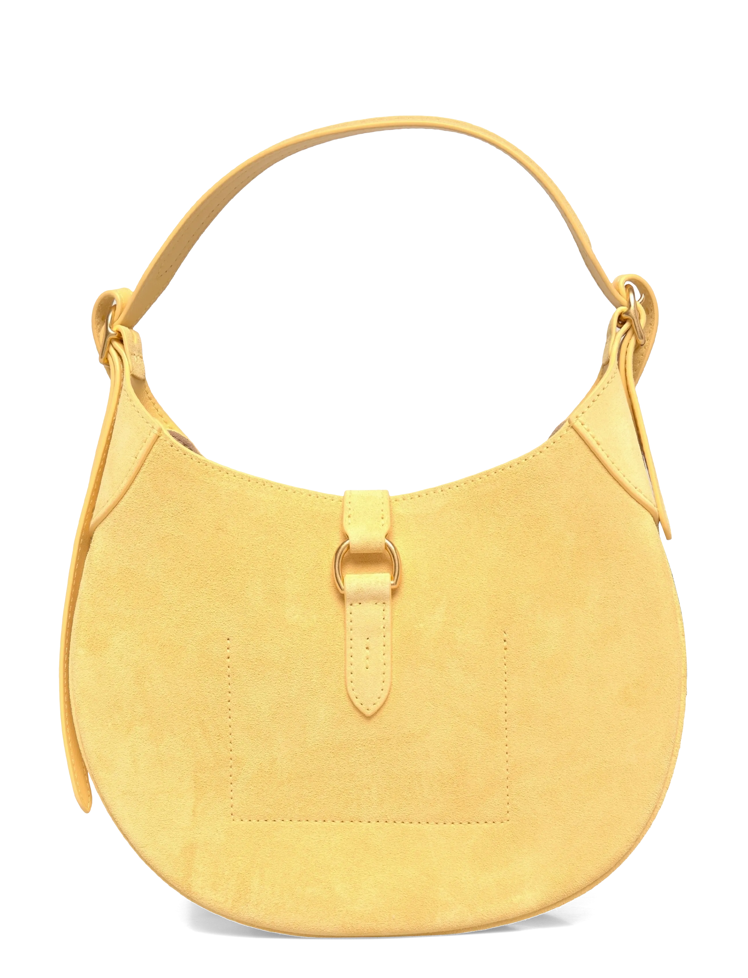 Polo Ralph Lauren - Polo ID Suede Small Shoulder Bag - hverdags stil - lemon meringue - 1