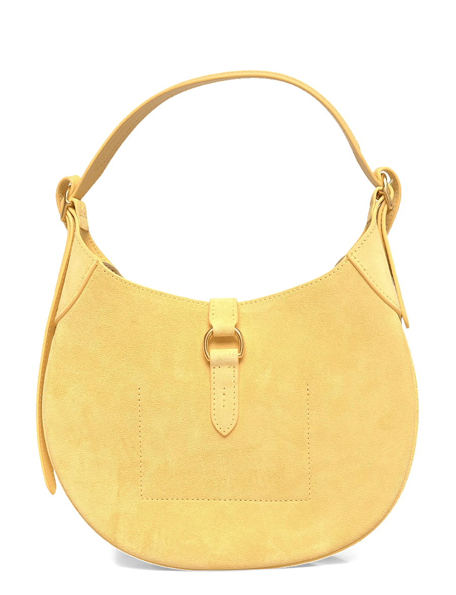 Polo Ralph Lauren - Polo ID Suede Small Shoulder Bag - alltags-style - lemon meringue - 1