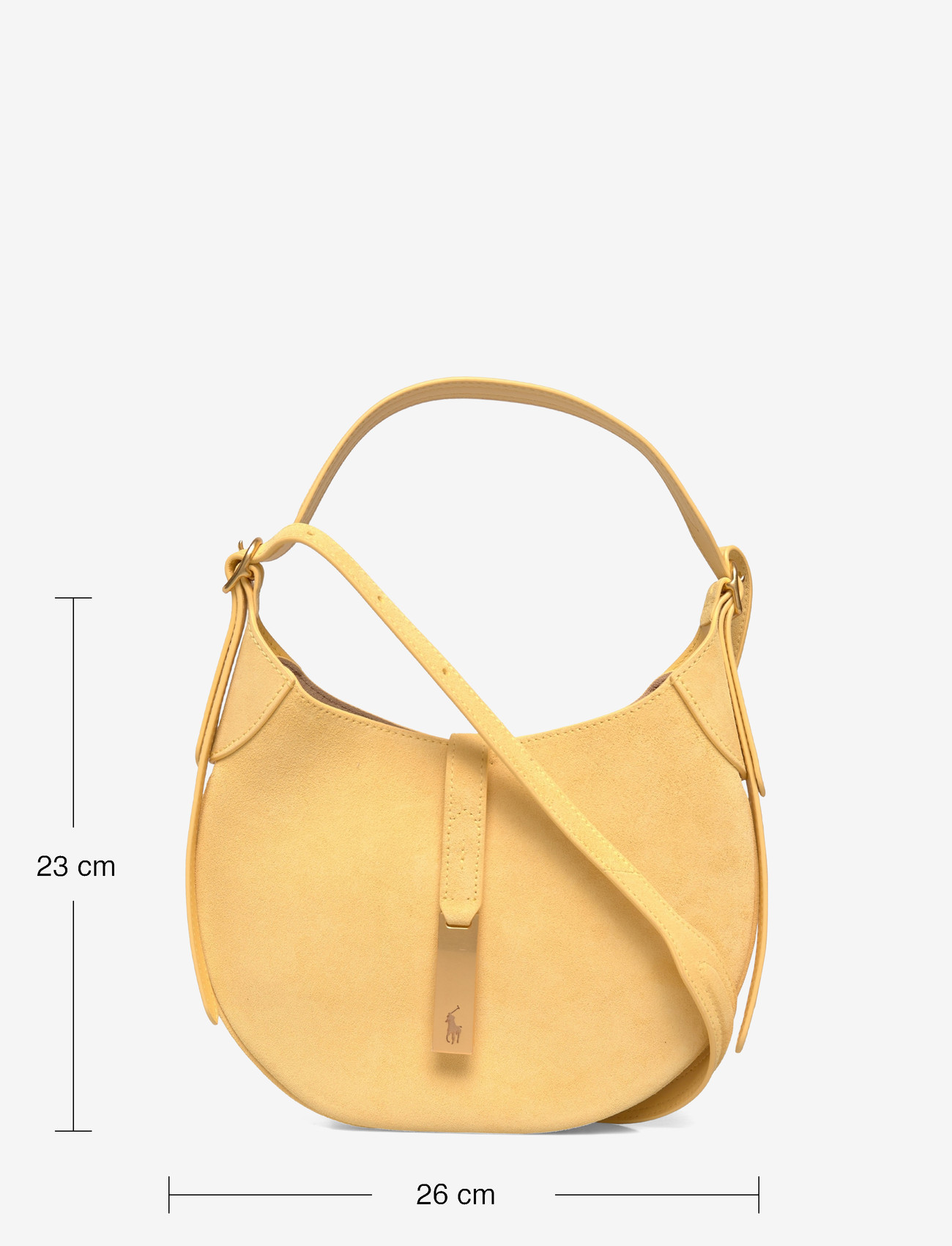 Polo Ralph Lauren - Polo ID Suede Small Shoulder Bag - speciella tillfällen - lemon meringue - 3