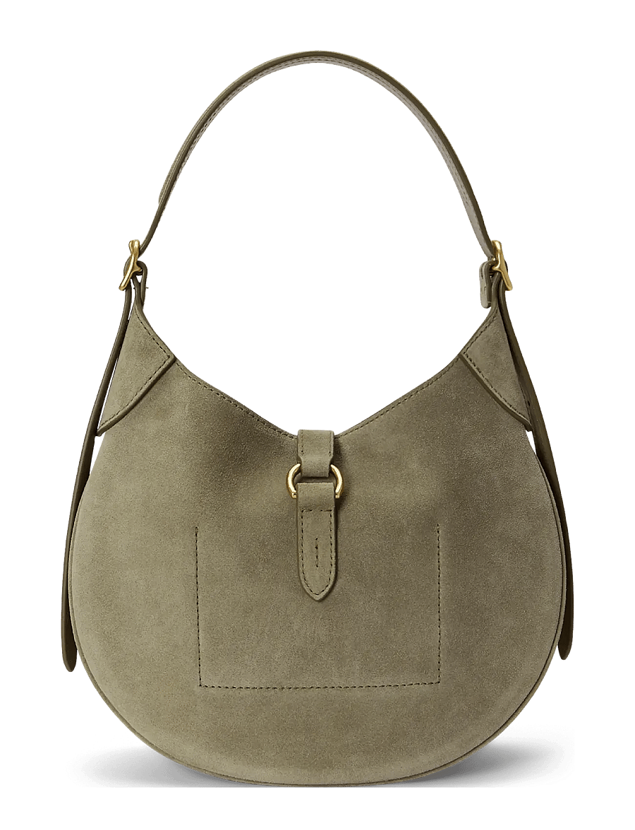 Polo Ralph Lauren - Polo ID Suede Small Shoulder Bag - alltags-style - light olive - 2