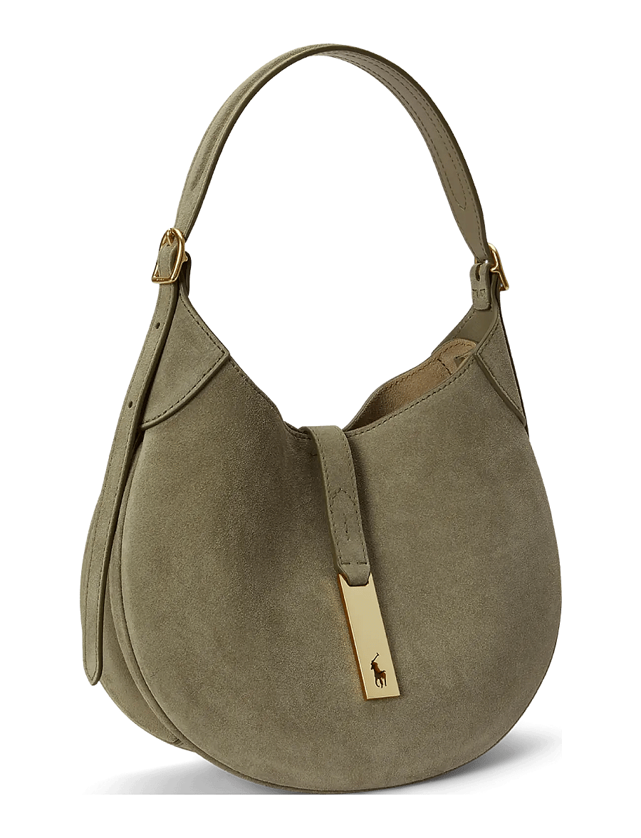 Polo Ralph Lauren - Polo ID Suede Small Shoulder Bag - alltags-style - light olive - 3