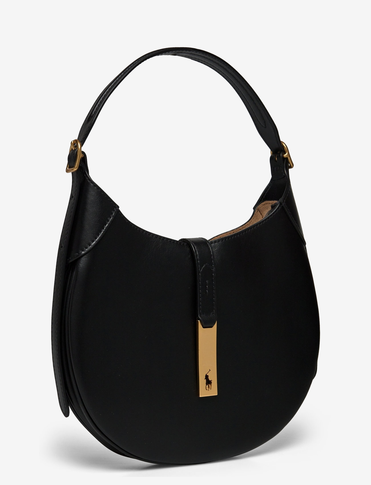 Polo Ralph Lauren - Polo ID Leather Small Shoulder Bag - väskor - black - 2