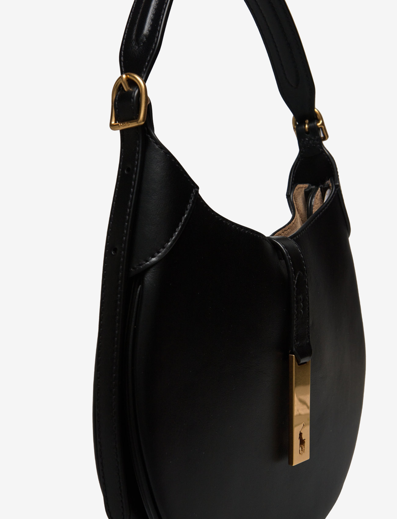 Polo Ralph Lauren - Polo ID Leather Small Shoulder Bag - väskor - black - 3